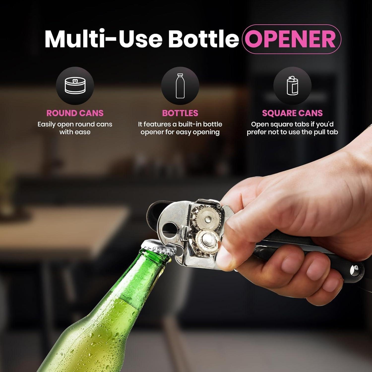 Abrebotellas y Abrelatas Manual EEF Group Rosa 21.24 cm