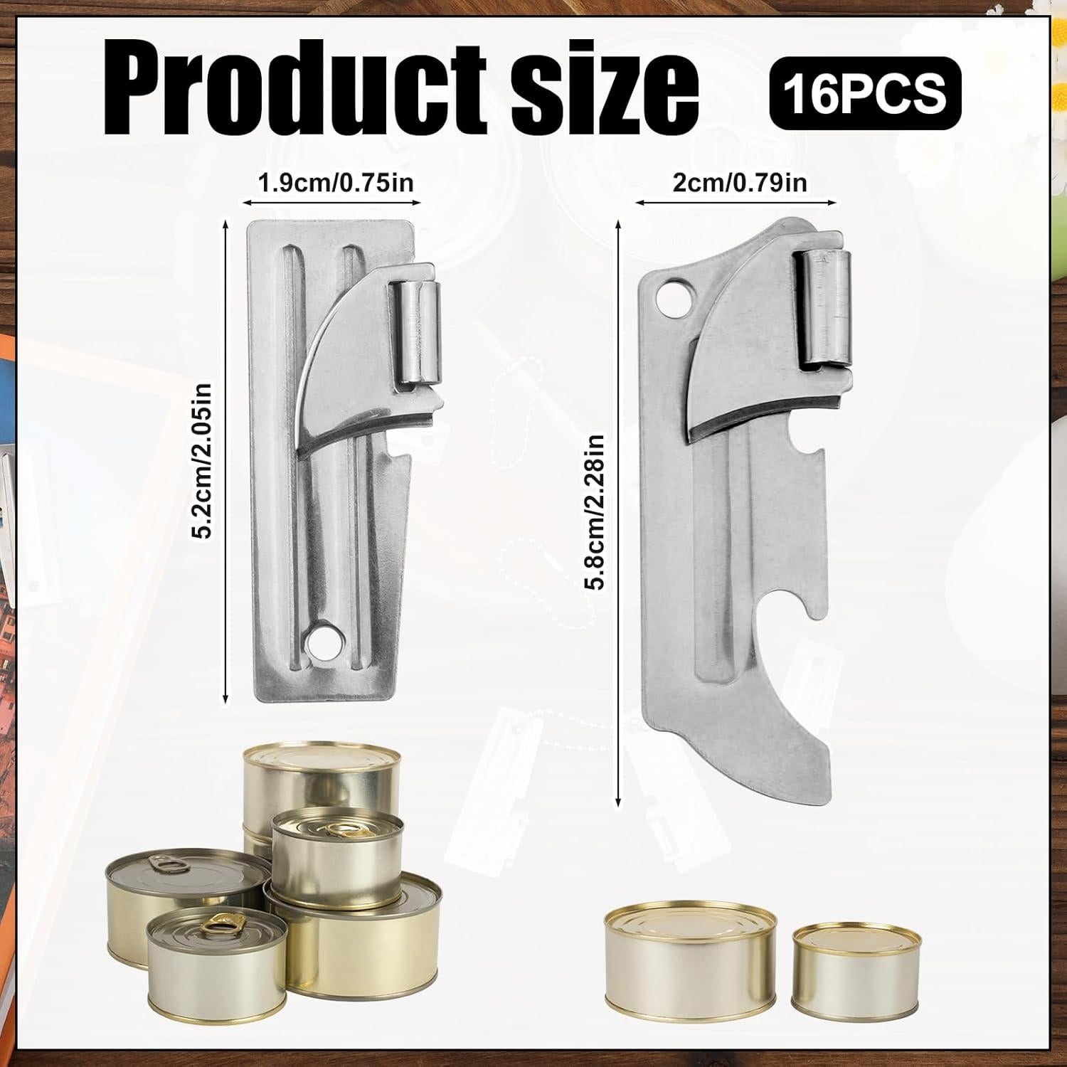 16 Abrelatas Manuales de Acero Inoxidable Gosknor para Camping