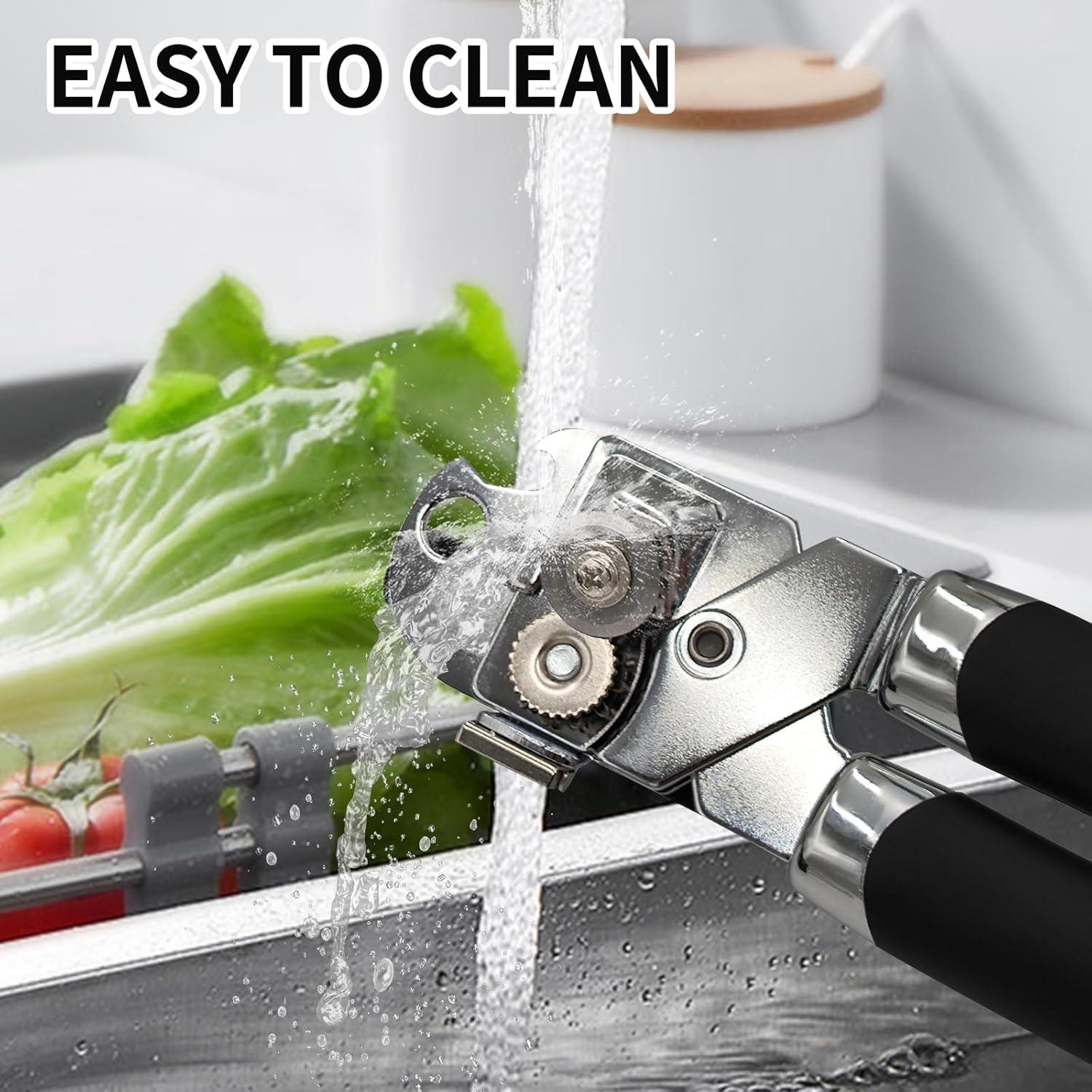 Abrelatas Manual Safring W1C Acero Inoxidable Negro