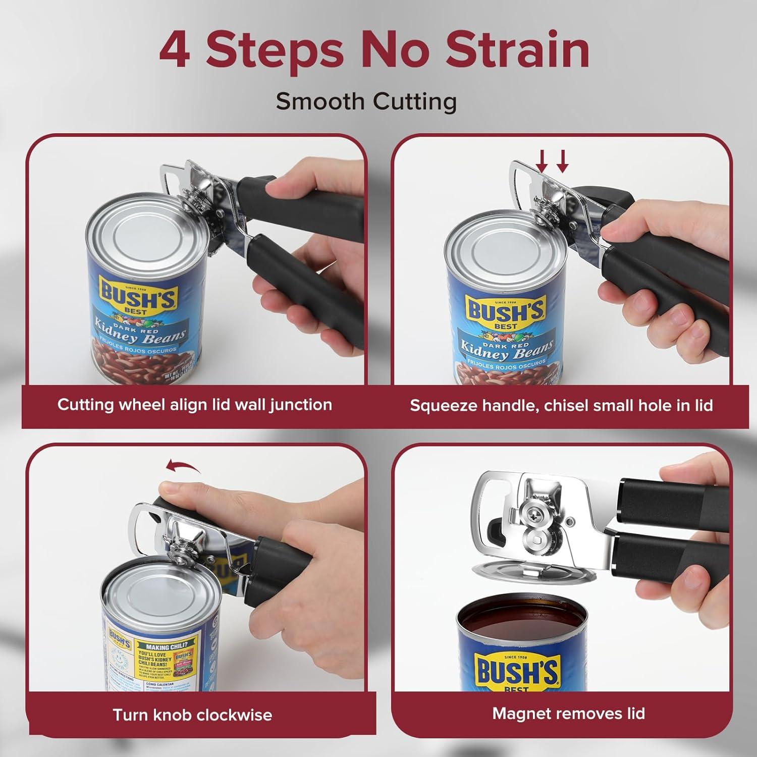 Abre Latas Manual COOCLAN con Imán y Cuchilla de Acero Inoxidable