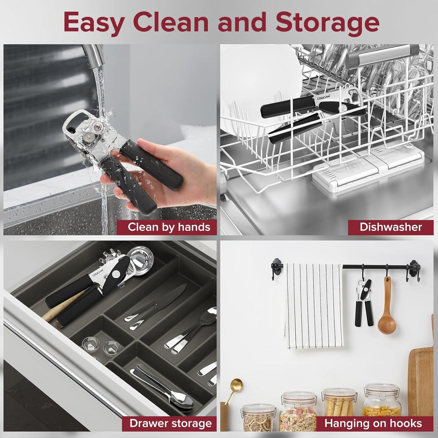 Abre Latas Manual COOCLAN con Imán y Cuchilla de Acero Inoxidable