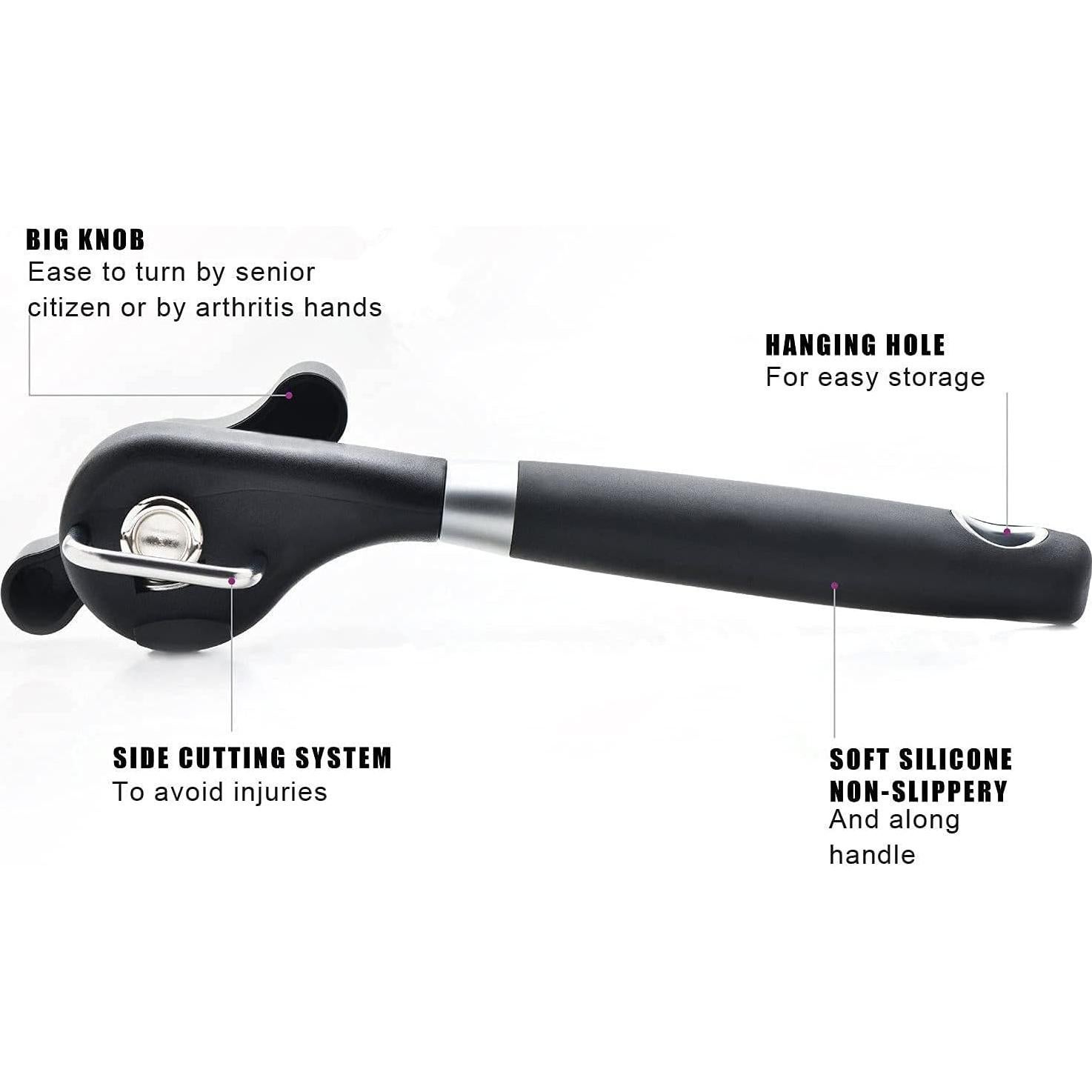 Abrelatas Manual de Seguridad iheyfill, Acero Inoxidable Ergonómico