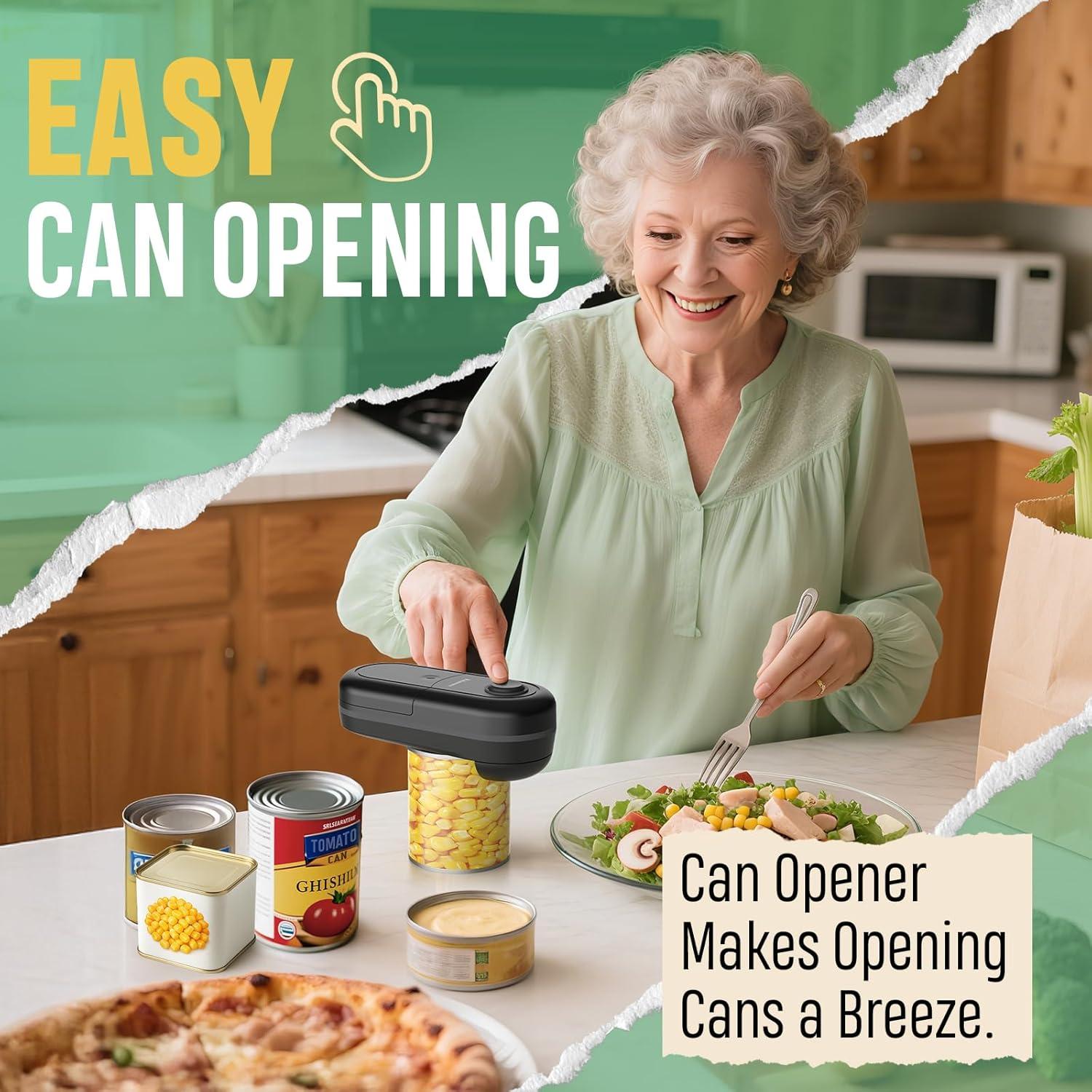 Abrebotellas Eléctrico Kitassure Automático 14.5 cm para Personas Mayores