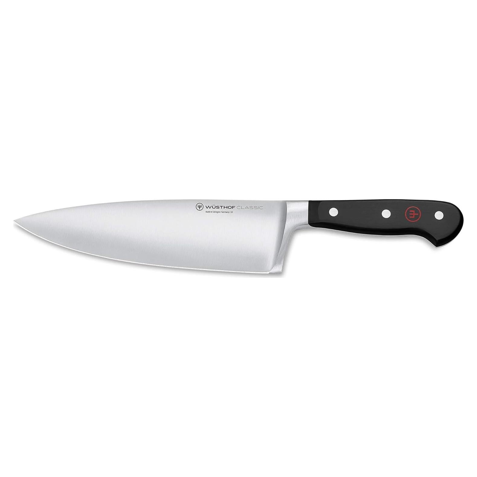 Cuchillo de Chef Extra Ancho 20.32 cm Wüsthof Clásico Negro