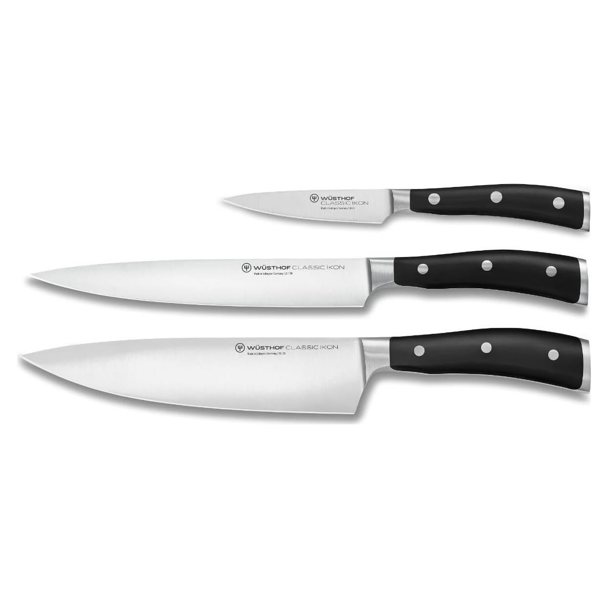 Set de Cuchillos de Chef Wüsthof Classic Ikon 3 Piezas