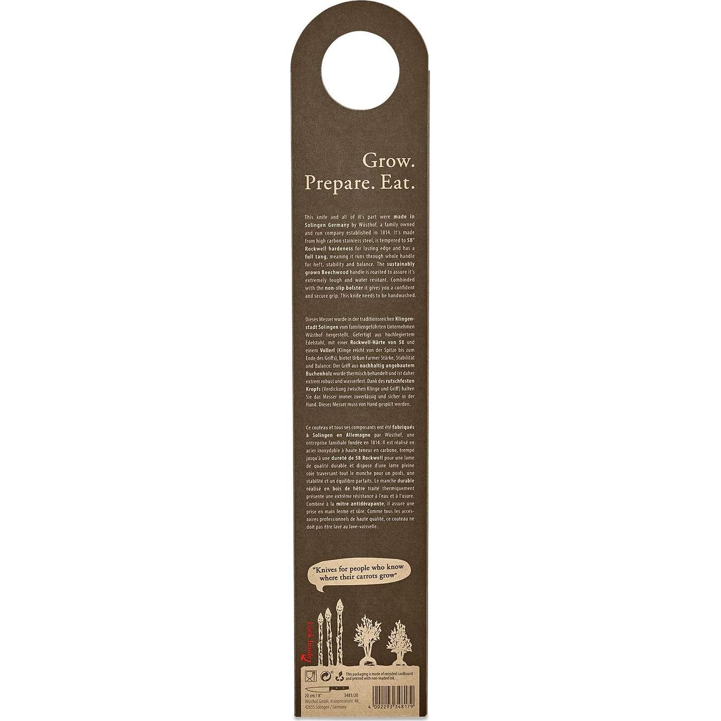 Cuchillo de Chef Wüsthof Urban Farmer 20.32 cm Marrón