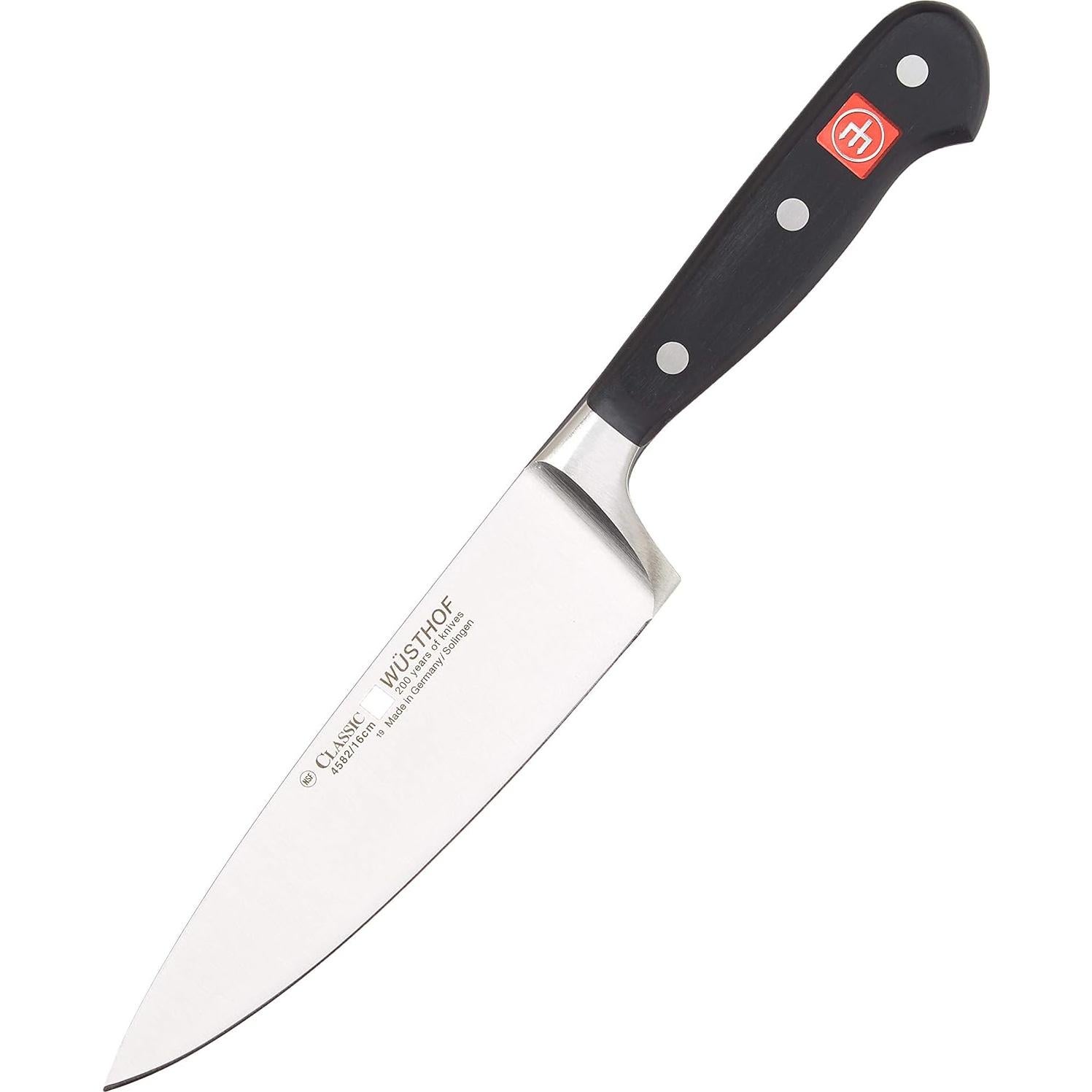 Cuchillo de Chef Wüsthof 4582/16 15.24 cm Acero Inoxidable Negro