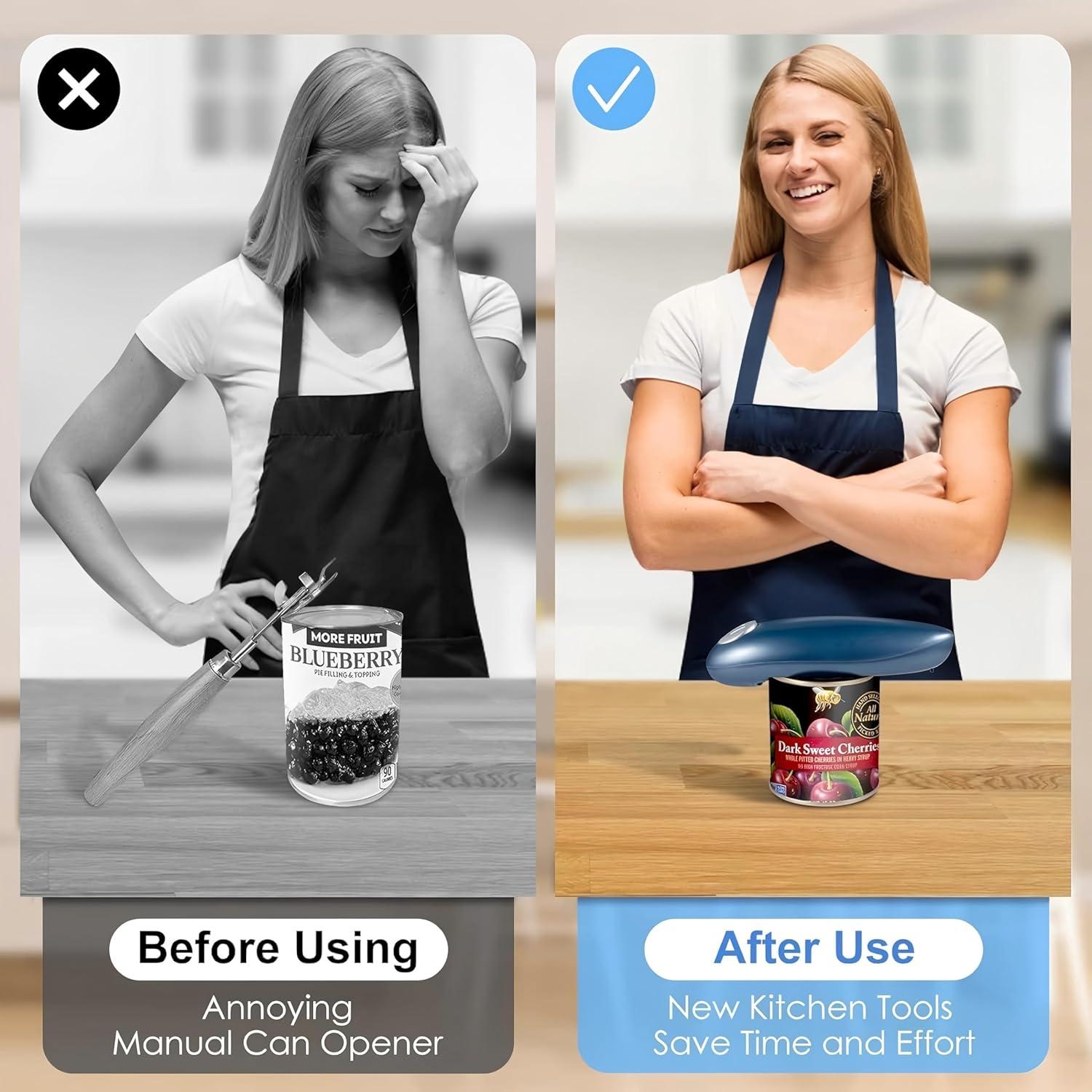 Abrelatas Eléctrico GTComexpet TC02, Automático y Seguro