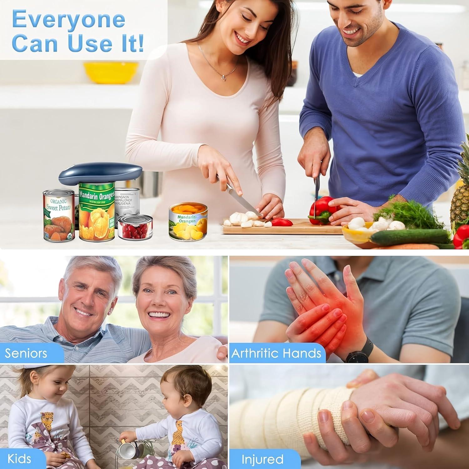 Abrelatas Eléctrico GTComexpet TC02, Automático y Seguro