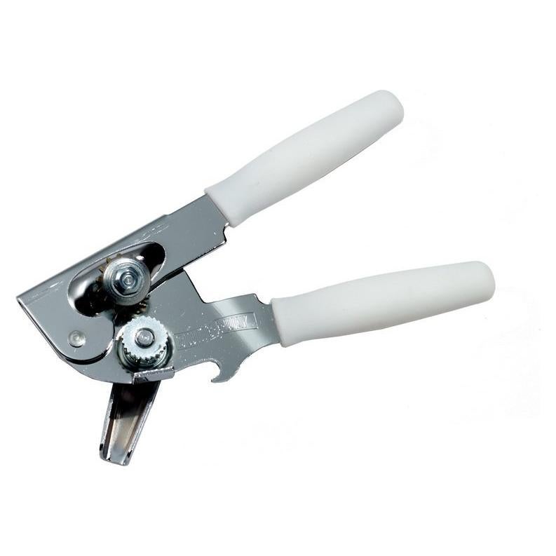 Abridor de Latas Swing-A-Way de Acero con Mango Blanco