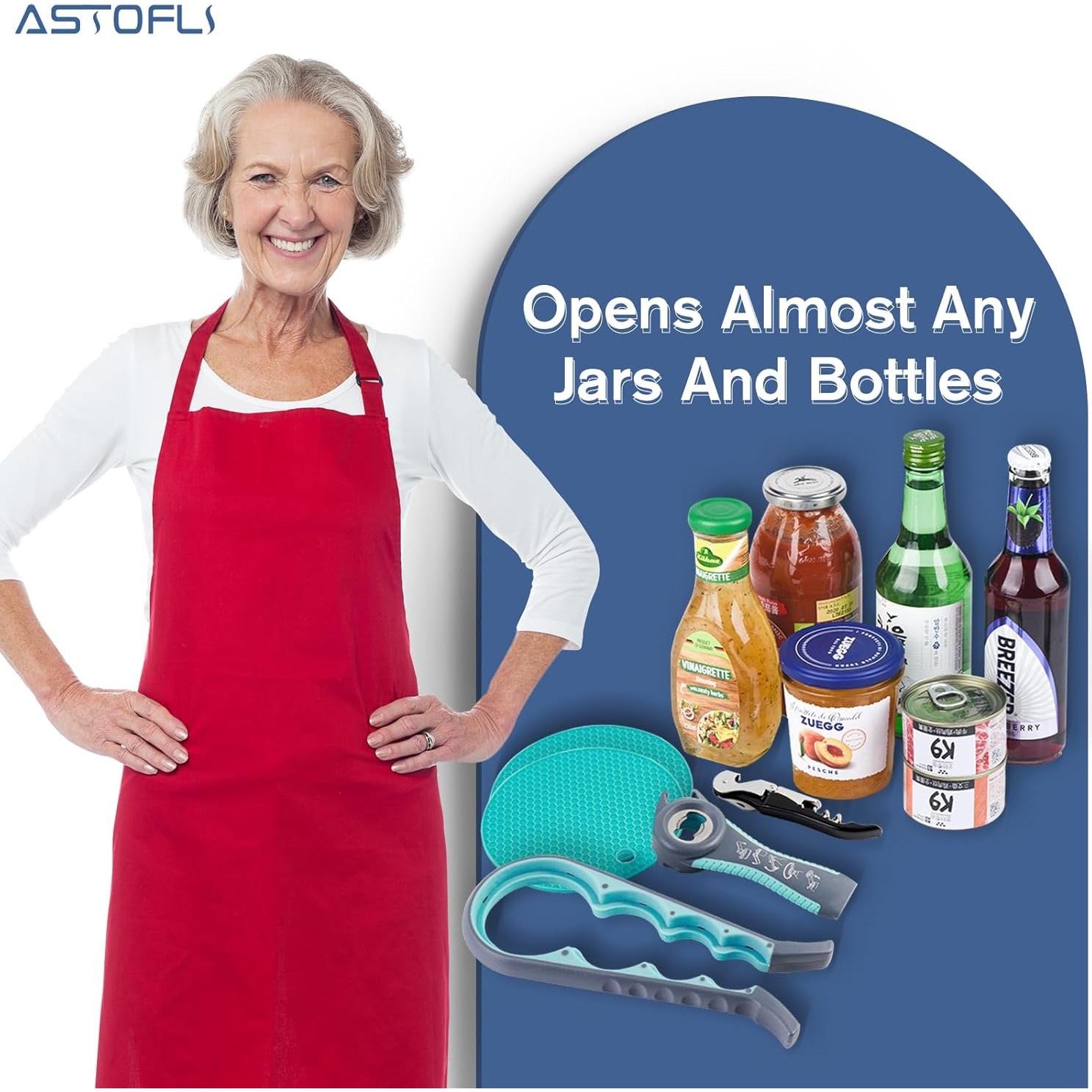 Abrebotellas y Abrefrascos ASTOFLI 5 en 1 para Personas Mayores