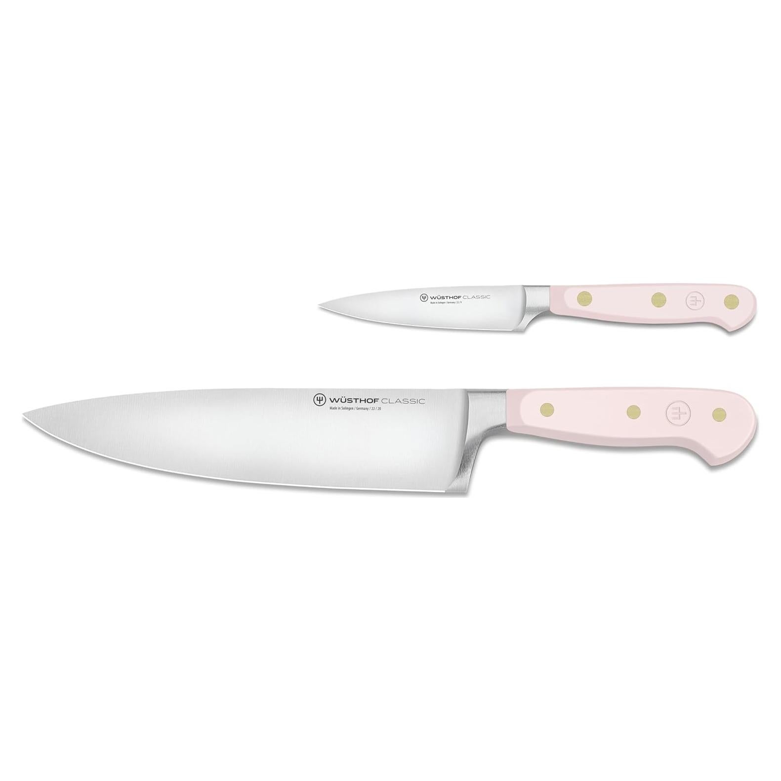 Juego de cuchillos de chef WÜSTHOF Classic 2 piezas sal rosa