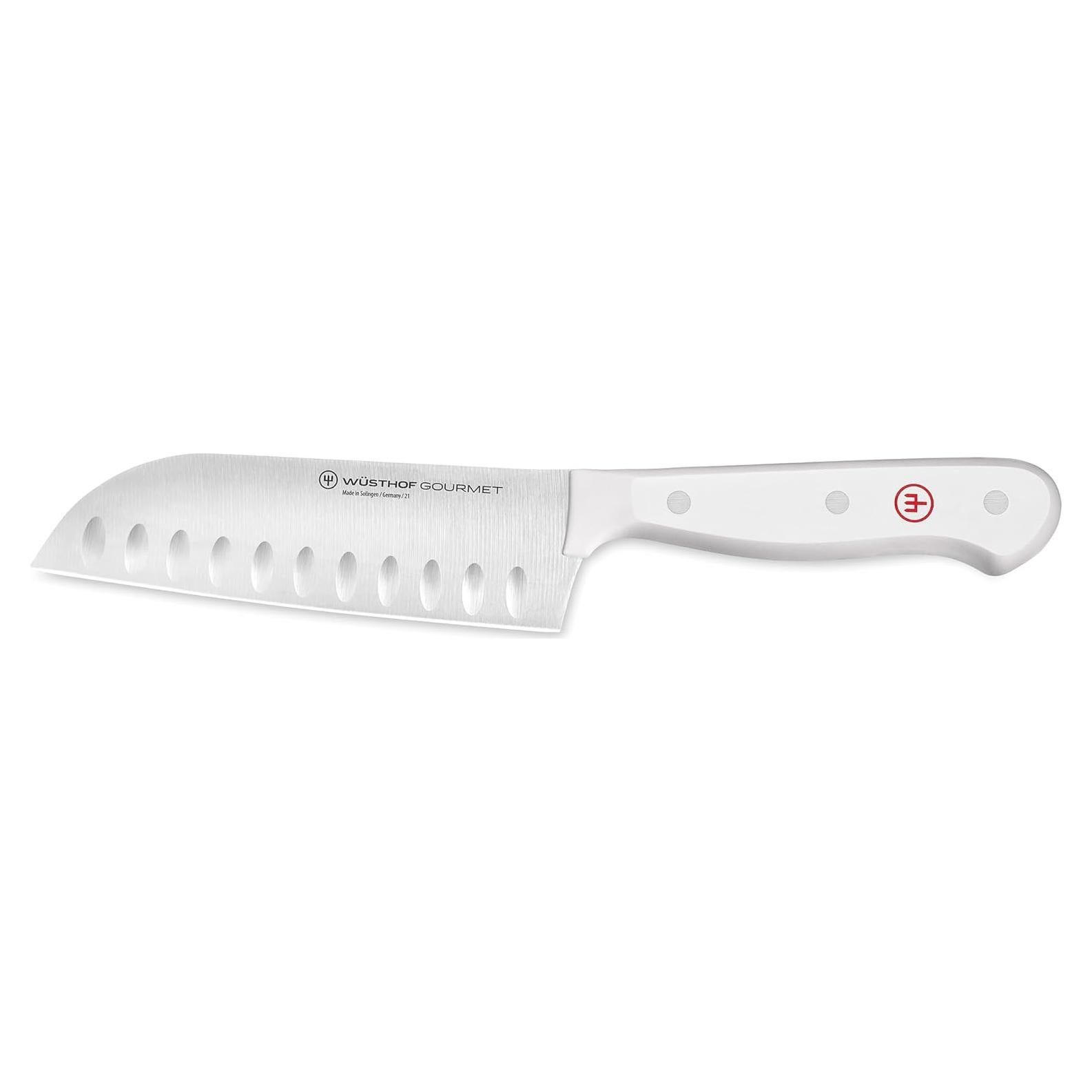 Cuchillo Santoku WÜSTHOF Gourmet Blanco 12.7 cm Filo Hueco