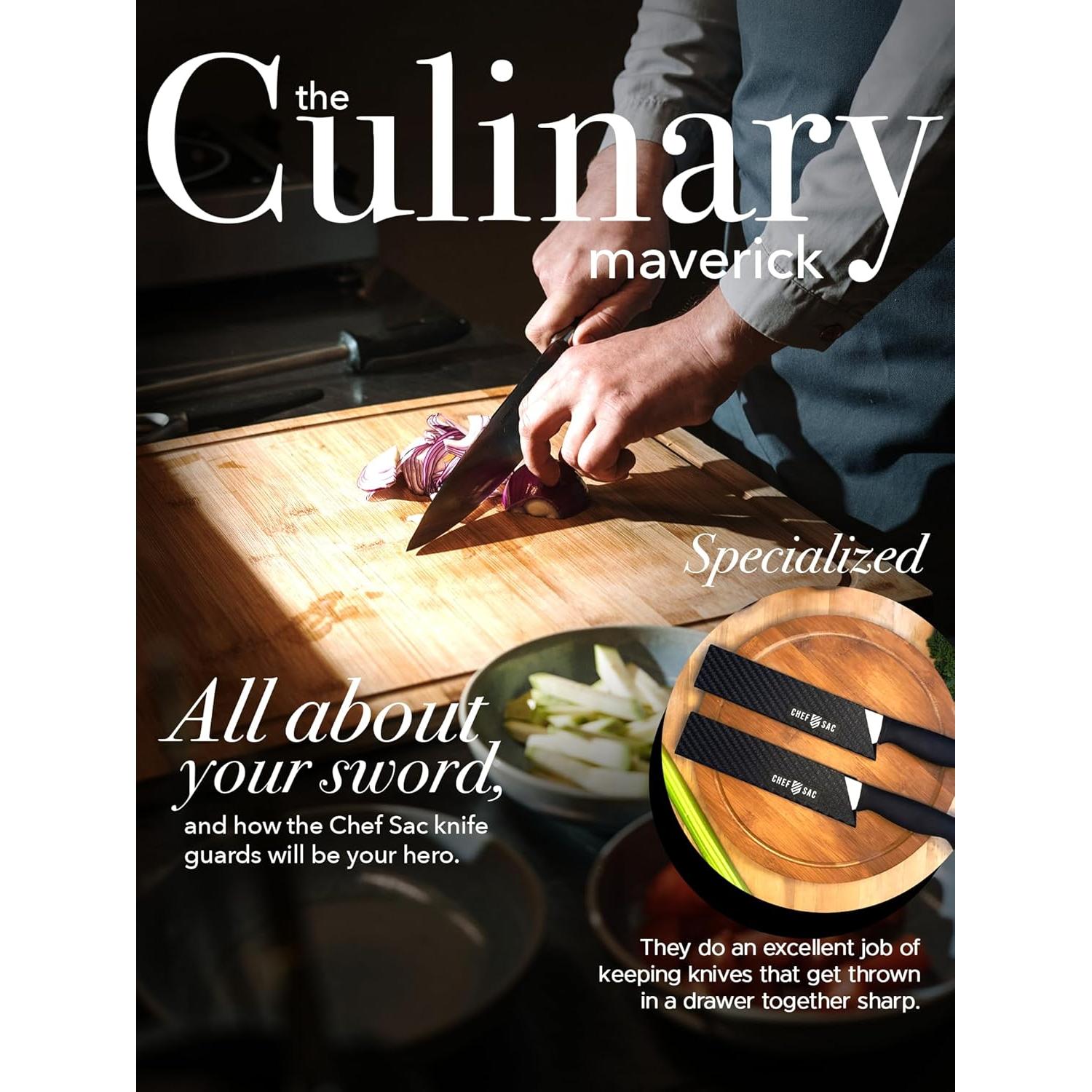 Cubiertas de Cuchillo Chef Sac 21.6 cm - 2 Pack con Forro de Fieltro