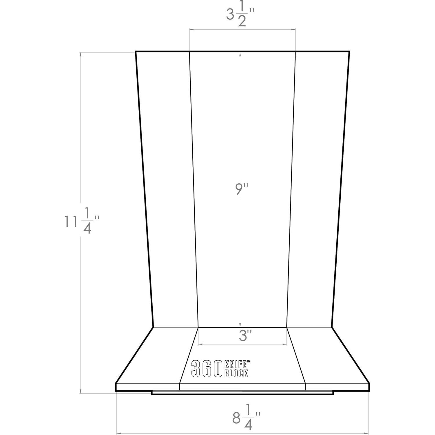 Bloque de Cuchillos Magnético Rotativo 360 Knife Block Nuez