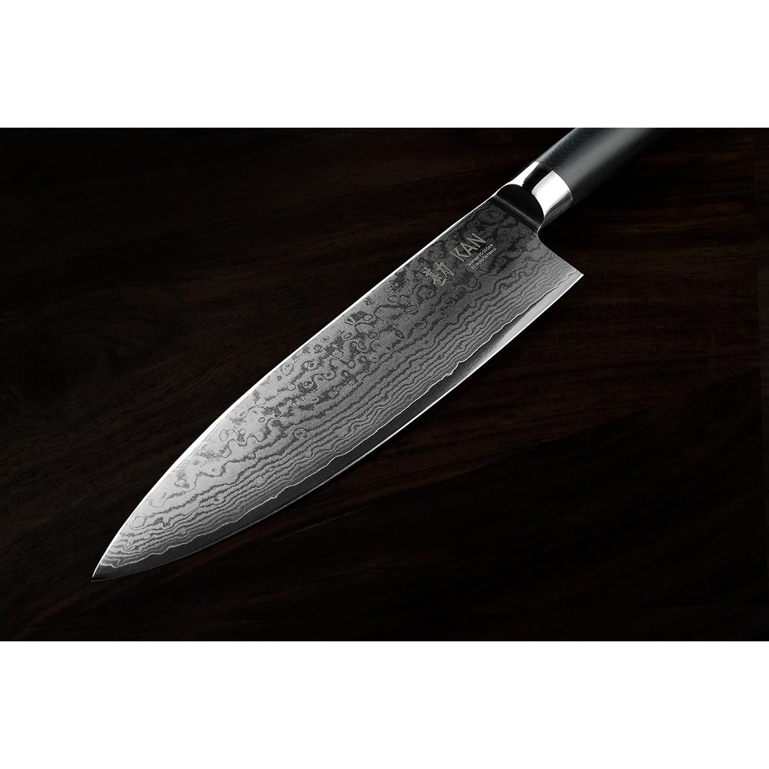 Cuchillo de Chef KAN Core 20 cm VG-10 Damasco Mango Ébano
