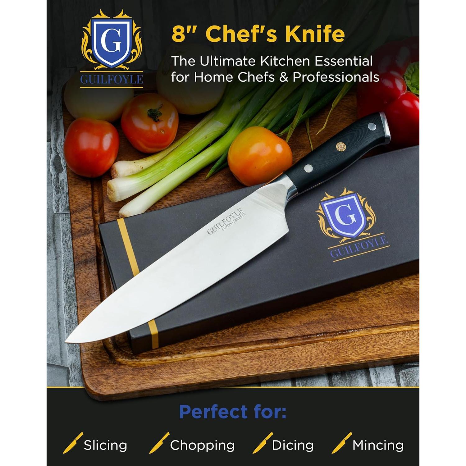 Cuchillo de Chef Guilfoyle 20 cm Acero Inoxidable G10