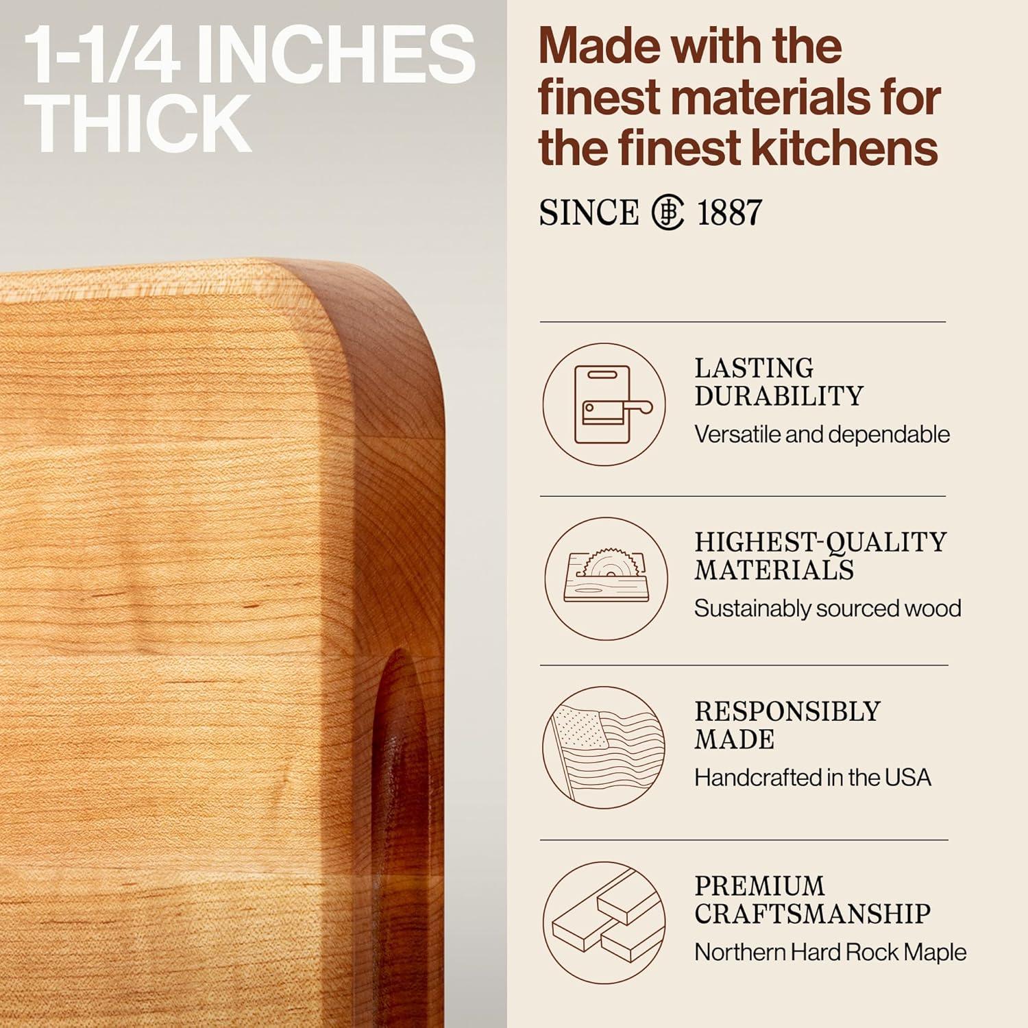 Tabla de Cortar de Madera John Boos 45.72x30.48cm Reversible