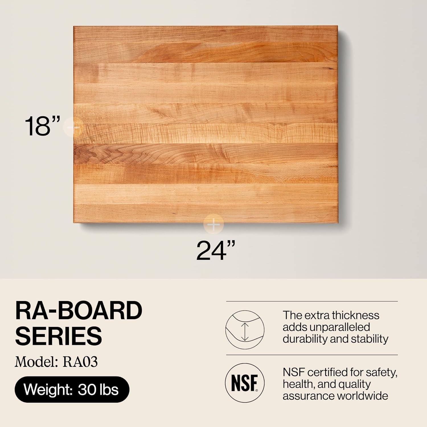 Tabla de Cortar Rectangular John Boos RA-Board 61x46 cm Madera Arce