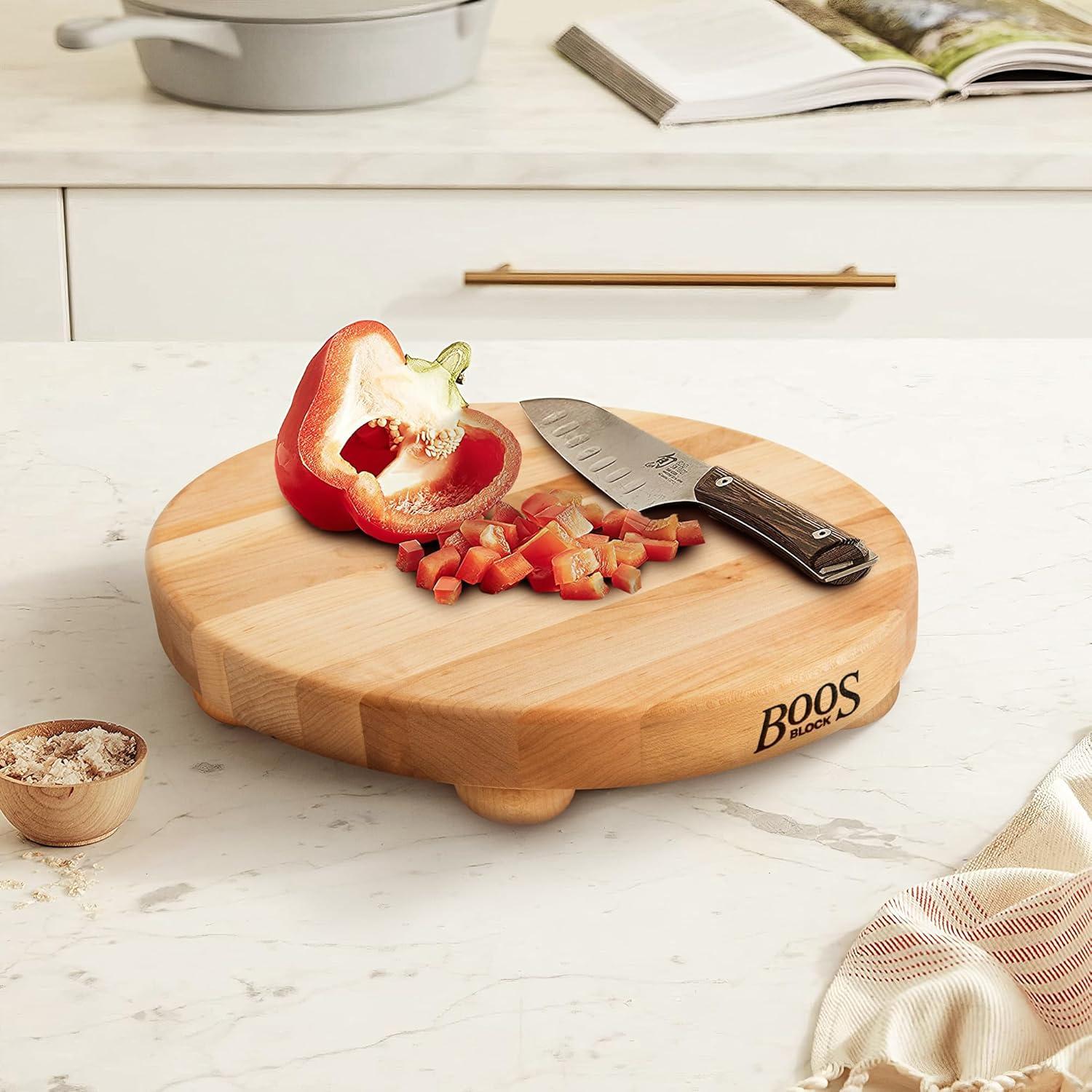 Tabla de Cortar Redonda de Madera de Arce John Boos 30.5 cm