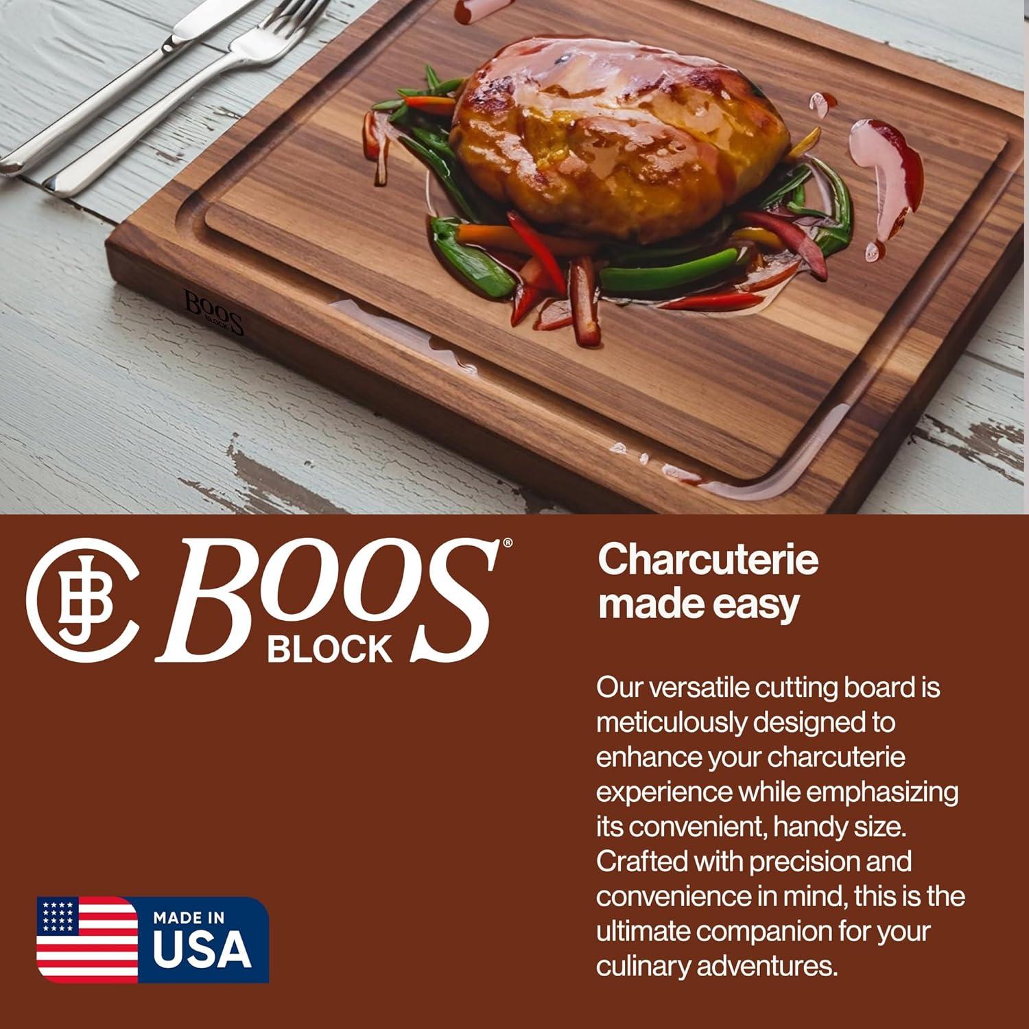 Tabla de Cortar Reversible John Boos de Madera de Nogal 53.3x43.2 cm