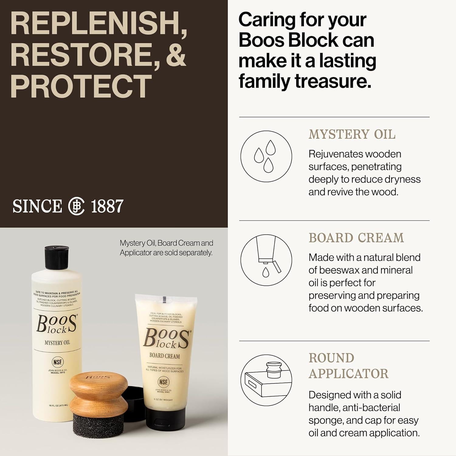 Tabla de Cortar Reversible John Boos de Madera de Nogal 53.3x43.2 cm