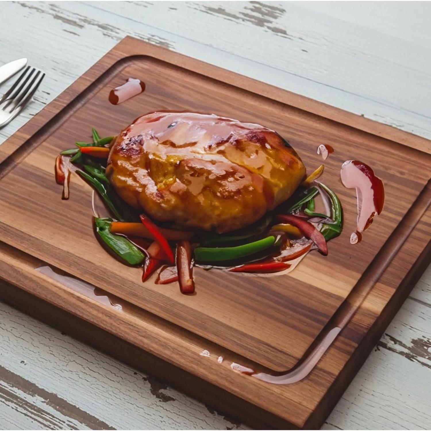 Tabla de Cortar Reversible John Boos de Madera de Nogal 53.3x43.2 cm