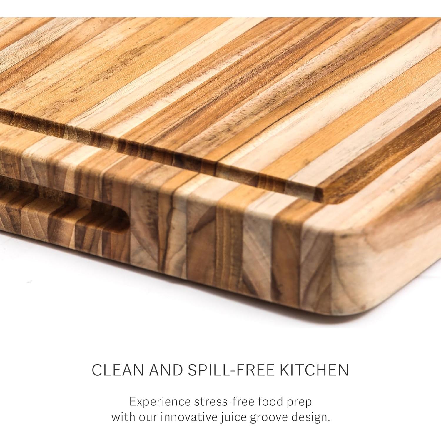 Tabla de Cortar Teakhaus Grande con Canal para Jugo - Madera de Teca