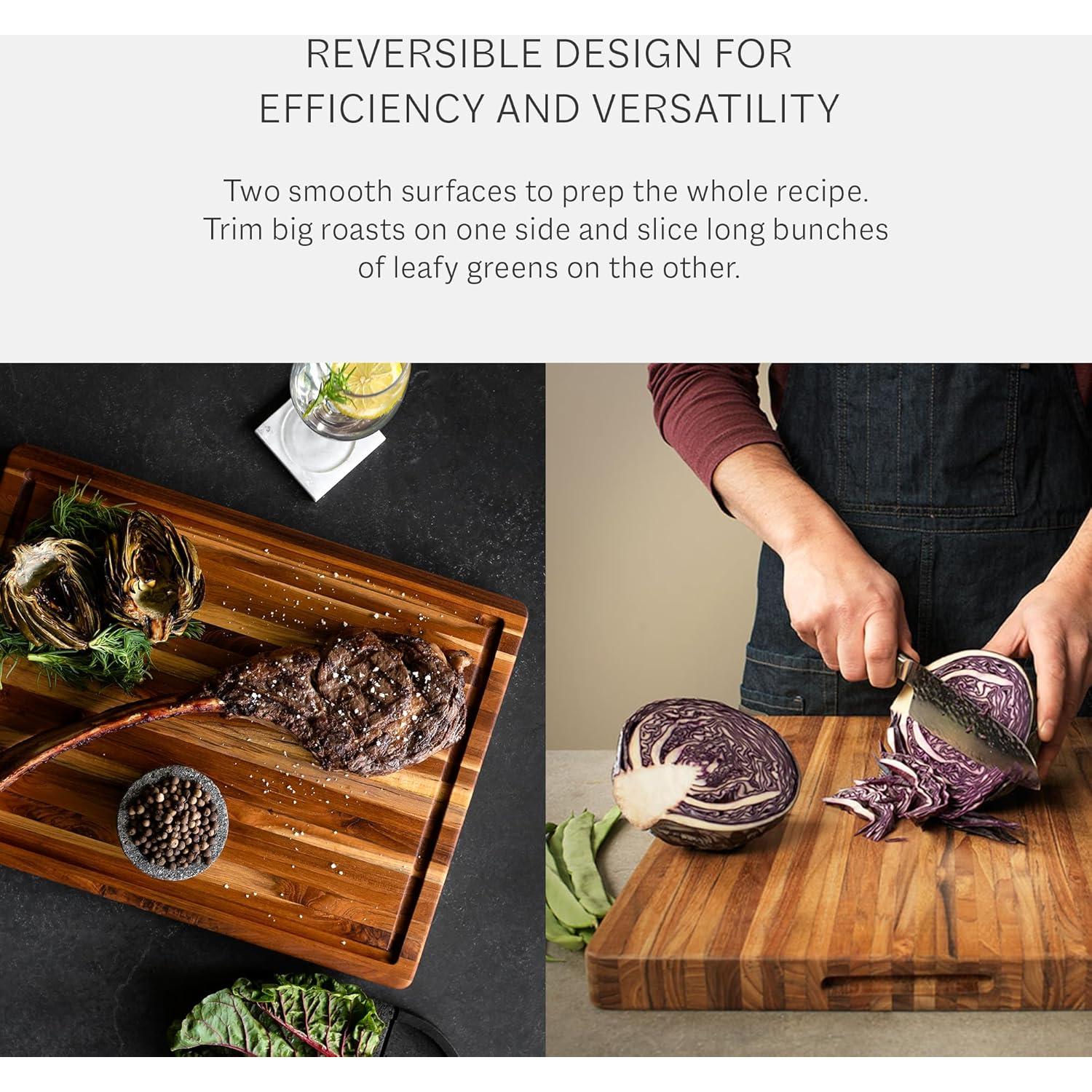 Tabla de Cortar Teakhaus Grande con Canal para Jugo - Madera de Teca