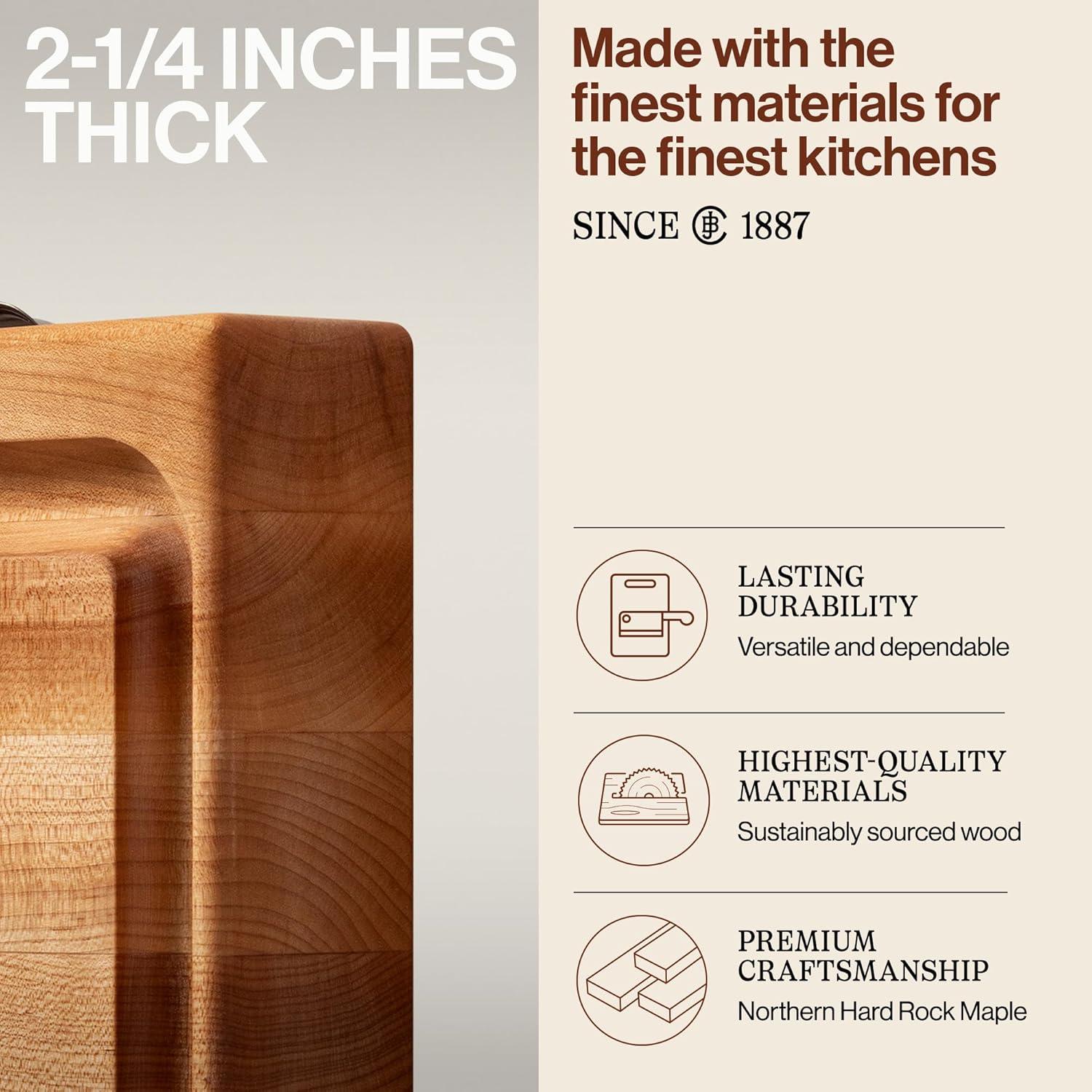 Tabla de Cortar John Boos de Madera de Arce 38x36 cm Reversible