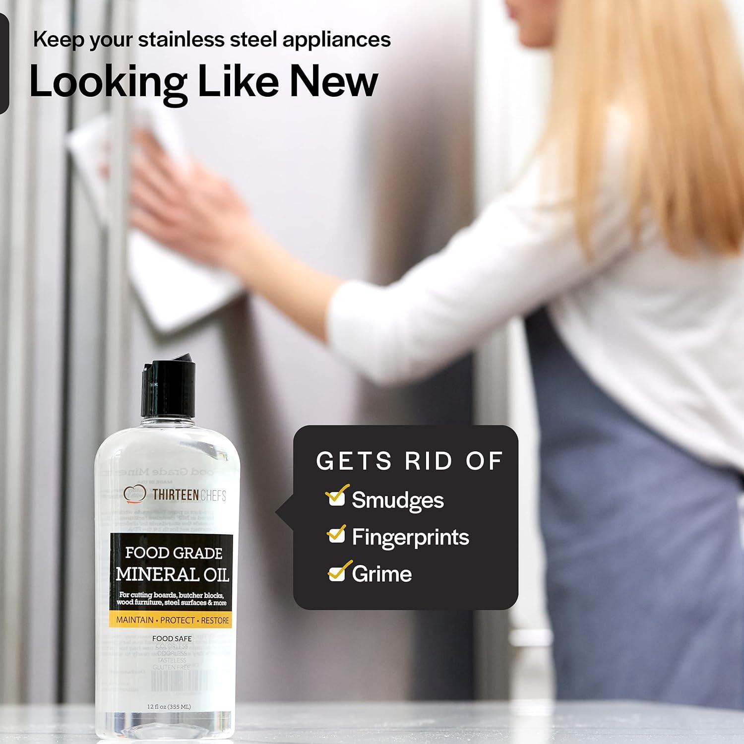 Aceite Mineral Grado Alimenticio Trece Chefs 355ml para Tablas de Cortar