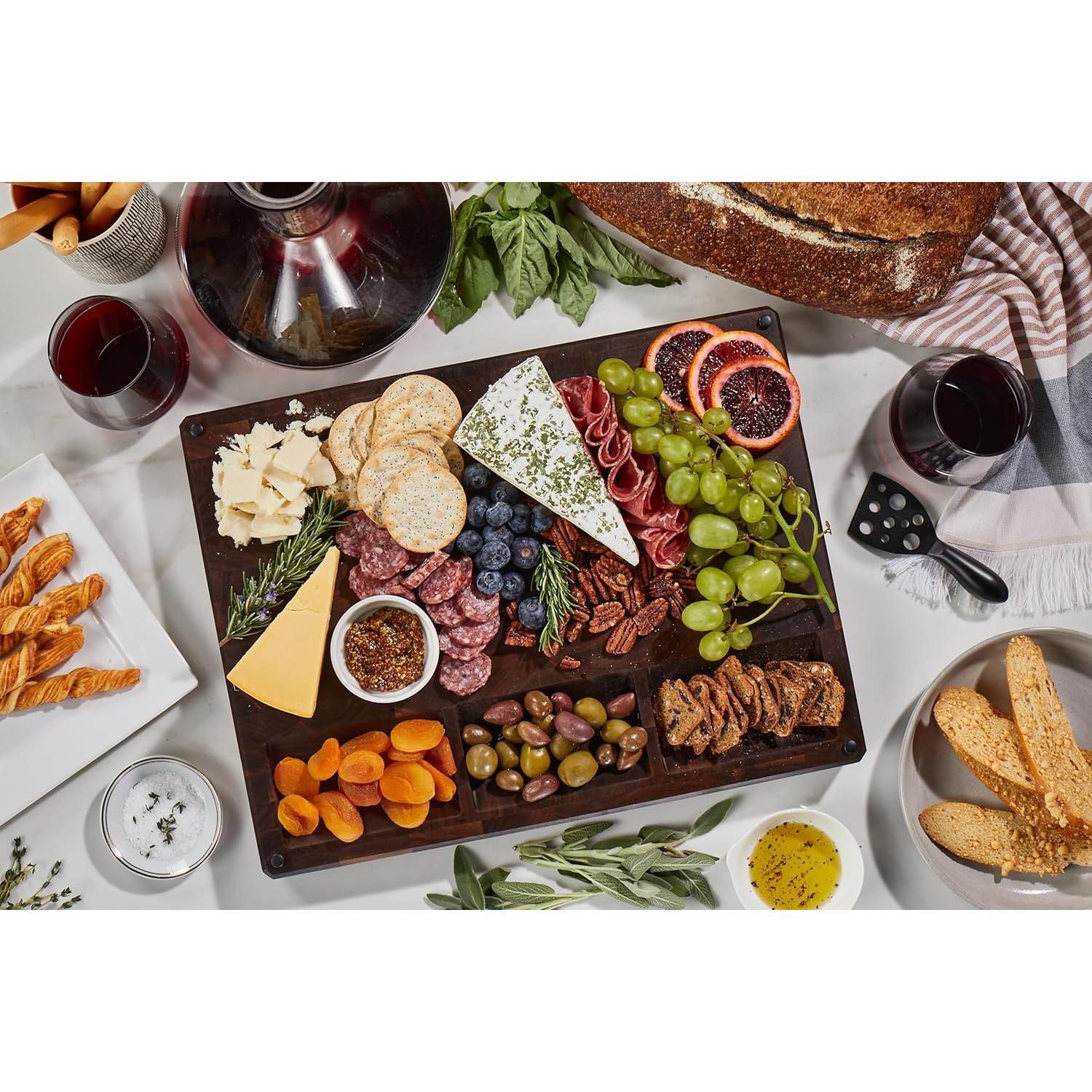 Tabla de Cortar de Madera de Nogal Sonder 43x33 cm con Canal para Jugo