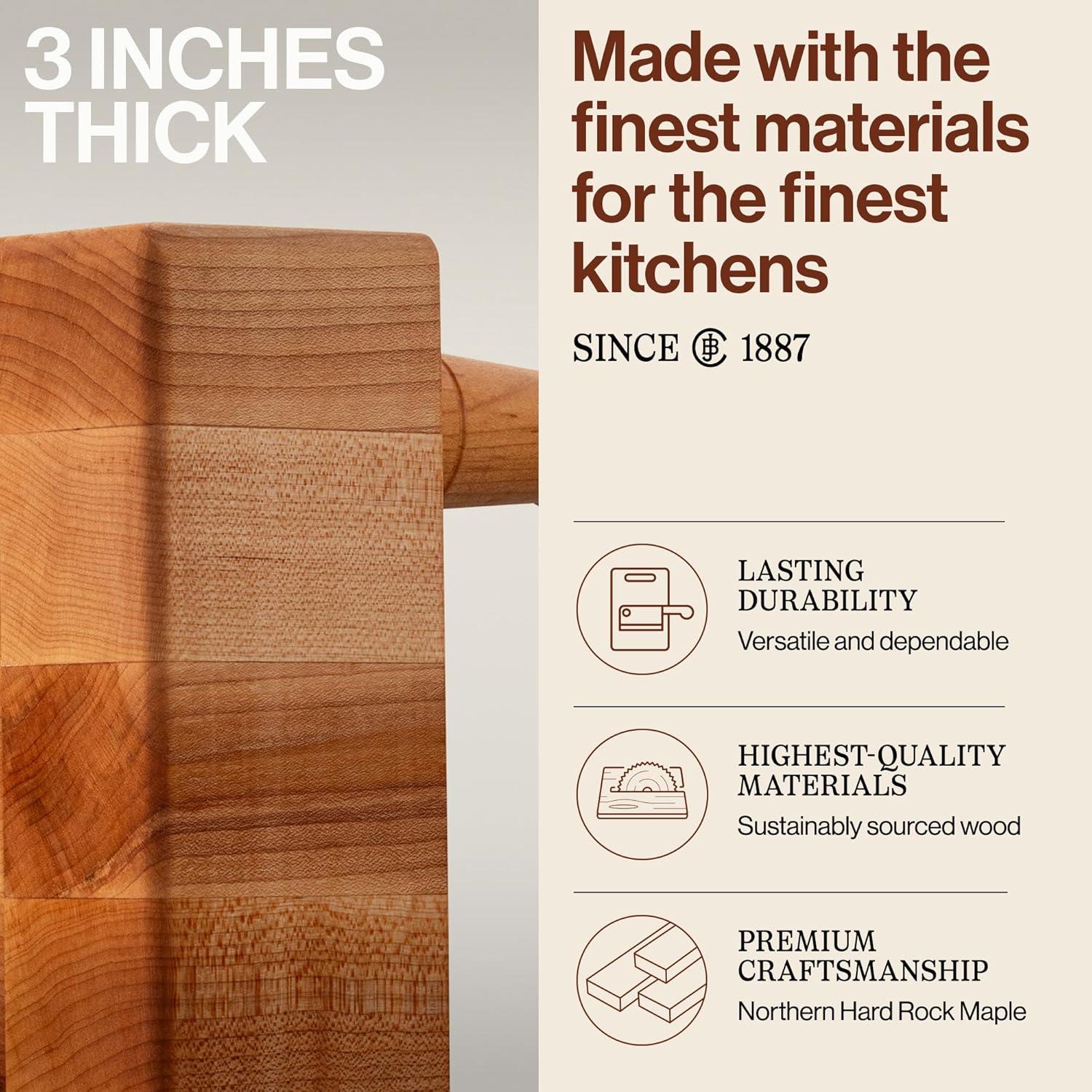 Tabla de Cortar Cuadrada de Madera de Arce John Boos 30.48cm