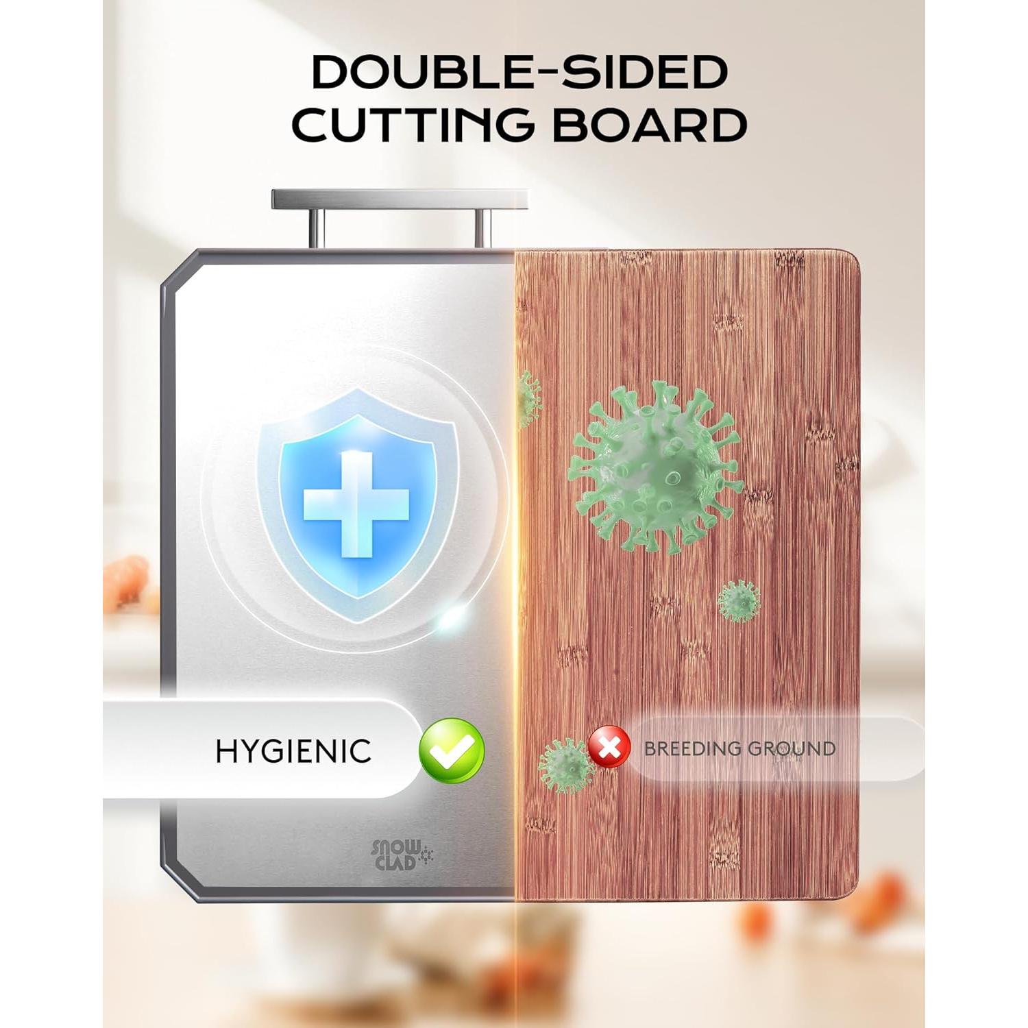 Tabla de Cortar Acero Inoxidable SNOWCLAD 40.64x27.94 cm