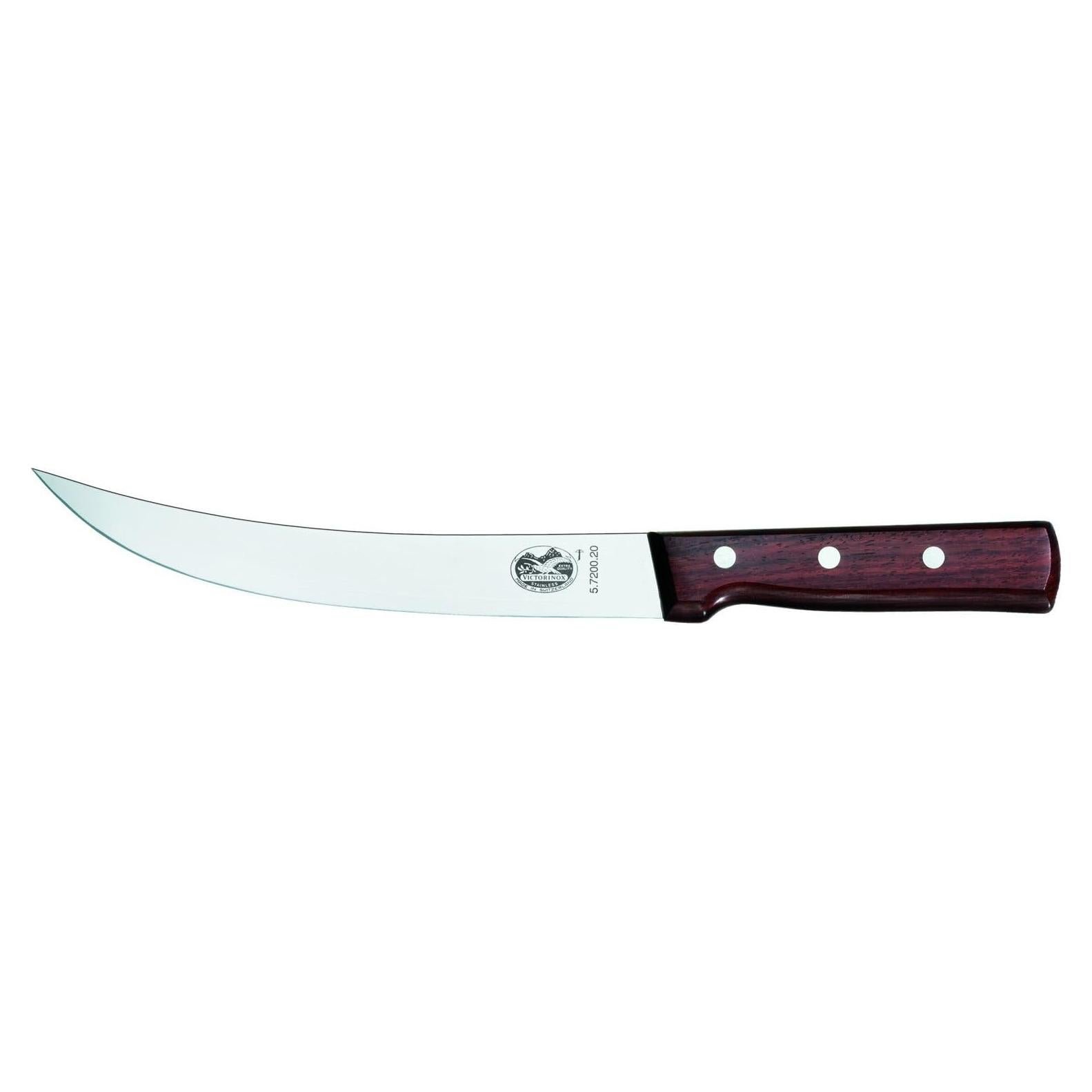 Cuchillo de Carnicero Victorinox 20.32 cm Hoja Curvada Madera