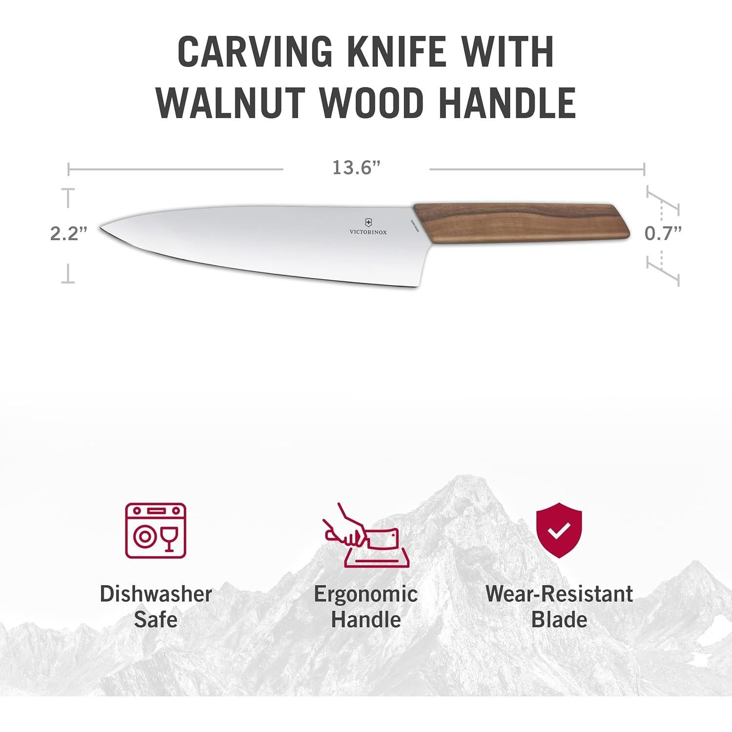 Cuchillo de Carving Victorinox 20 cm Acero Inoxidable Nogal
