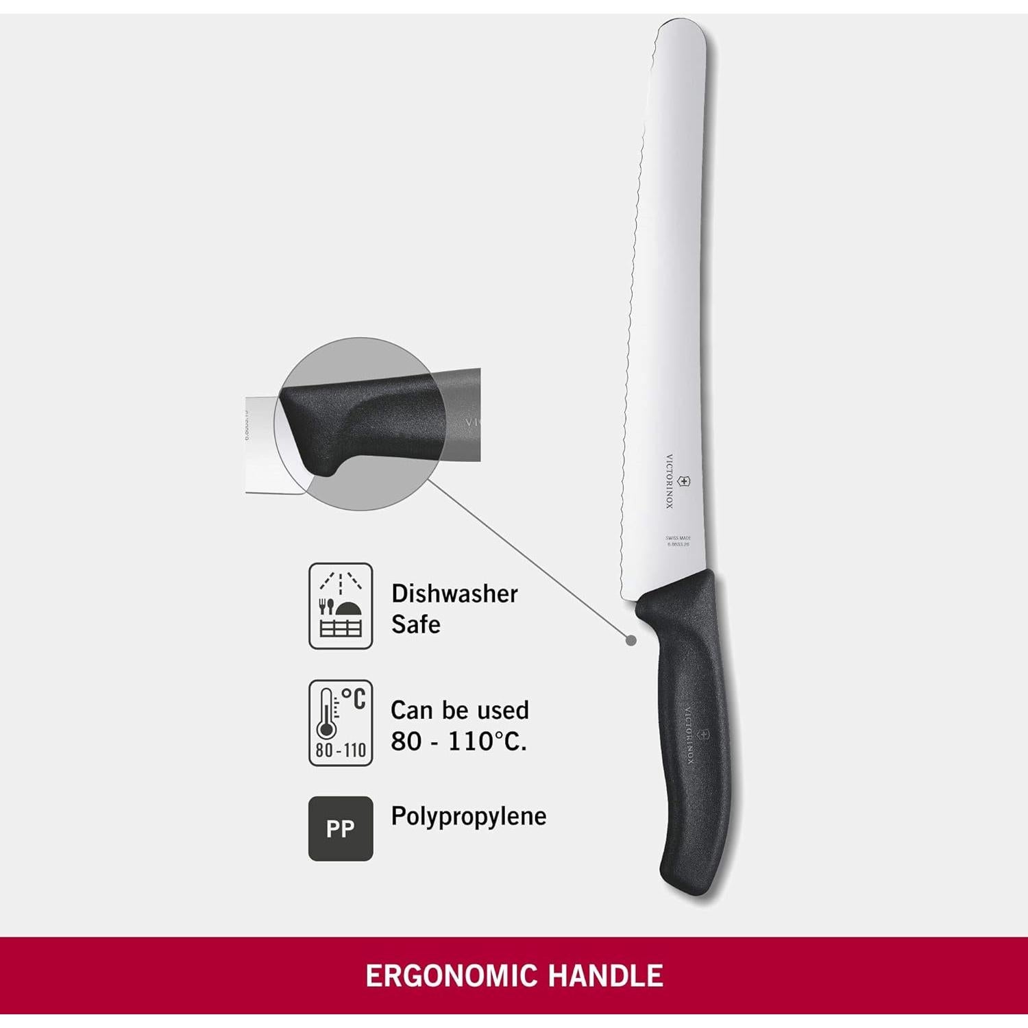 Cuchillo de Pastelería Victorinox 26 cm Acero Inoxidable Negro