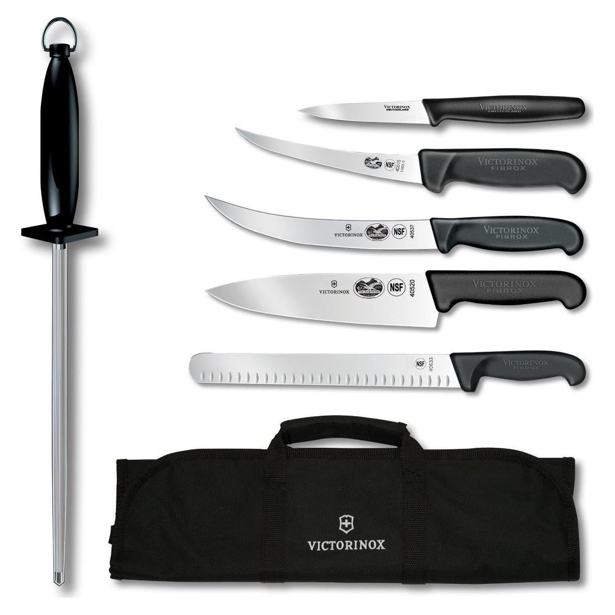 Juego de BBQ 7 Piezas Victorinox Fibrox Pro con Funda
