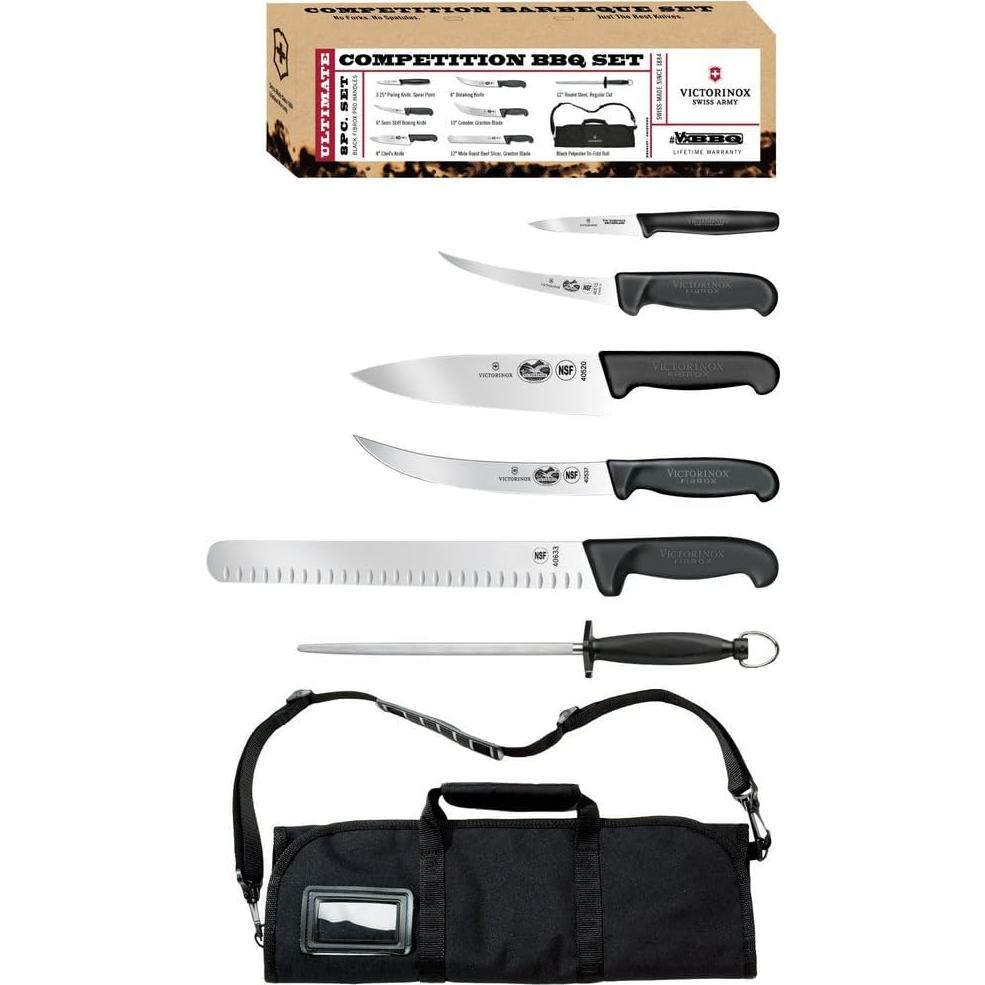 Juego de BBQ 7 Piezas Victorinox Fibrox Pro con Funda