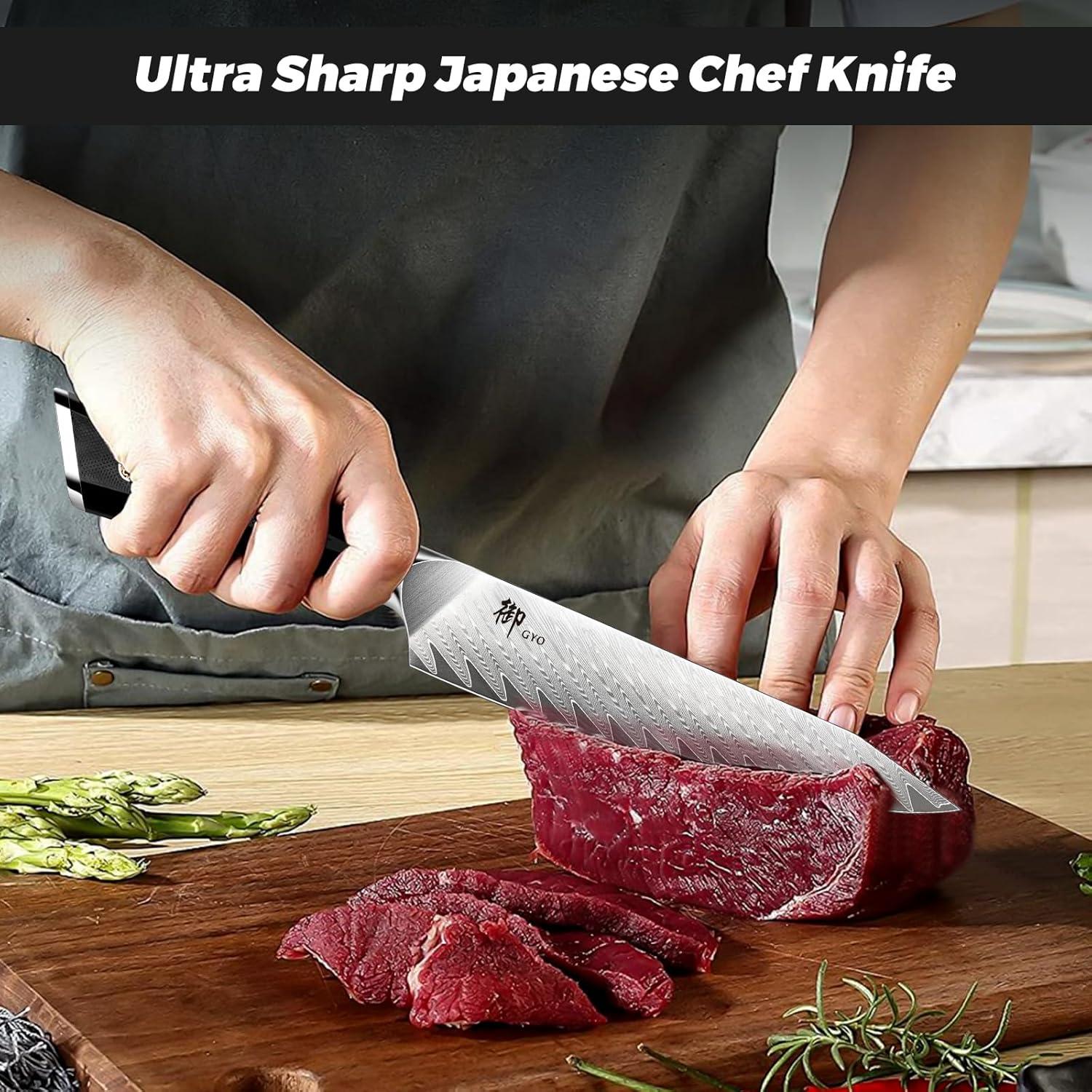 Cuchillo de Chef SHAN ZU 6" Damasco Acero Japonés 10Cr15CoMoV