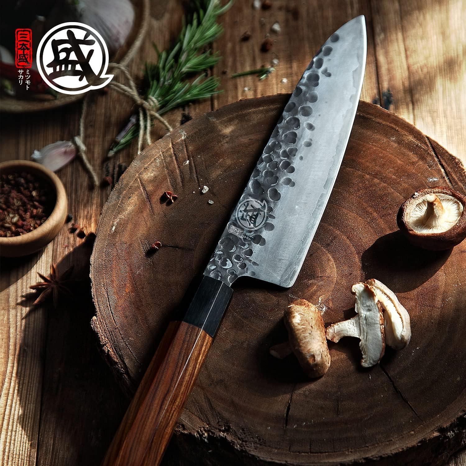 Cuchillo de Chef Gyuto 20 cm MITSUMOTO SAKARI Acero Alto Carbono