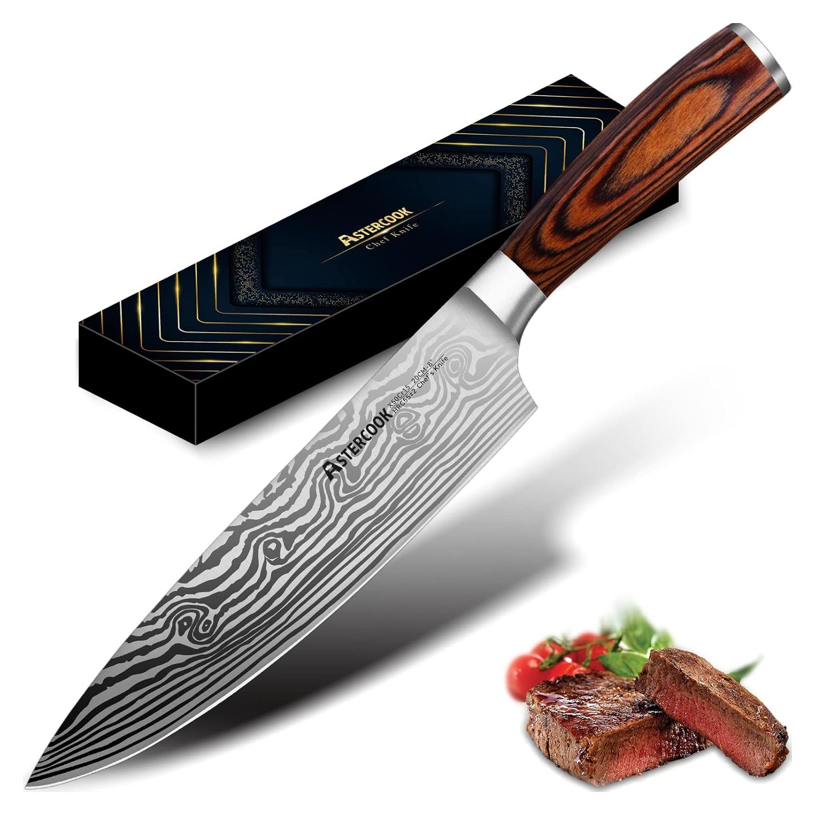 Cuchillo de Chef Astercook 20.32 cm Acero Inoxidable Profesional