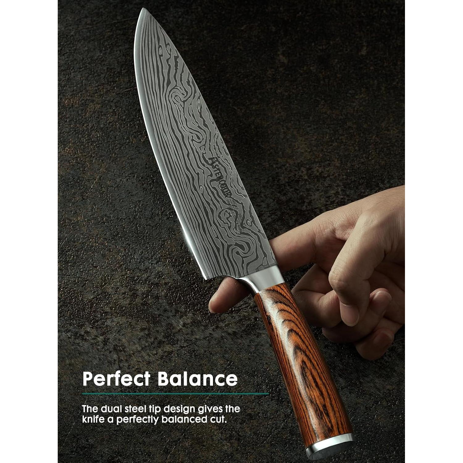 Cuchillo de Chef Astercook 20.32 cm Acero Inoxidable Profesional