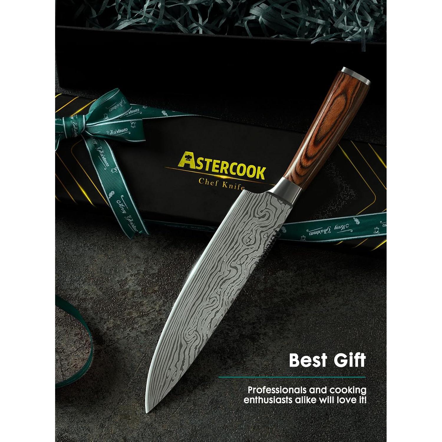Cuchillo de Chef Astercook 20.32 cm Acero Inoxidable Profesional