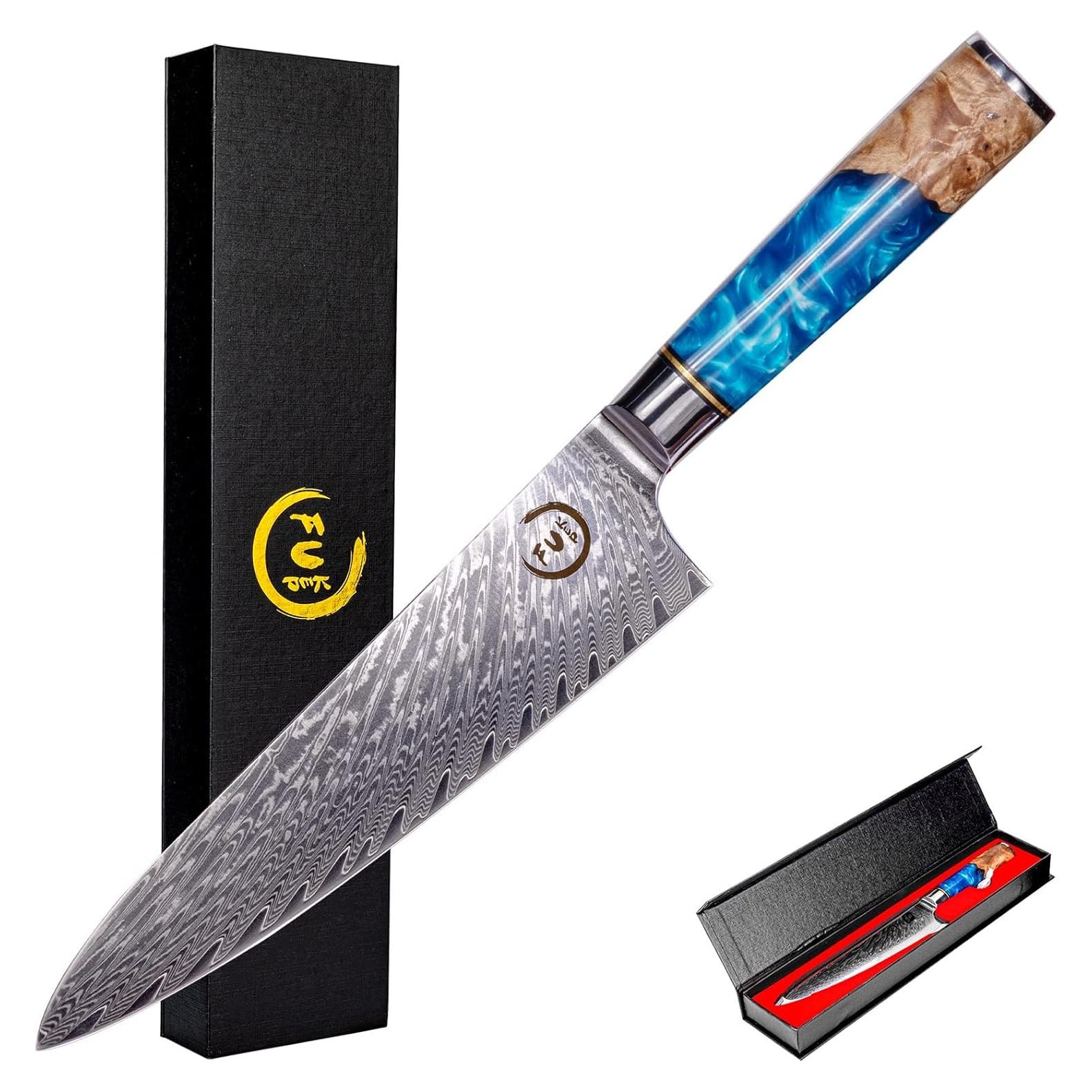 Cuchillo de Chef 20.3 cm Fukep Damasco VG10 Acero Alto Carbono