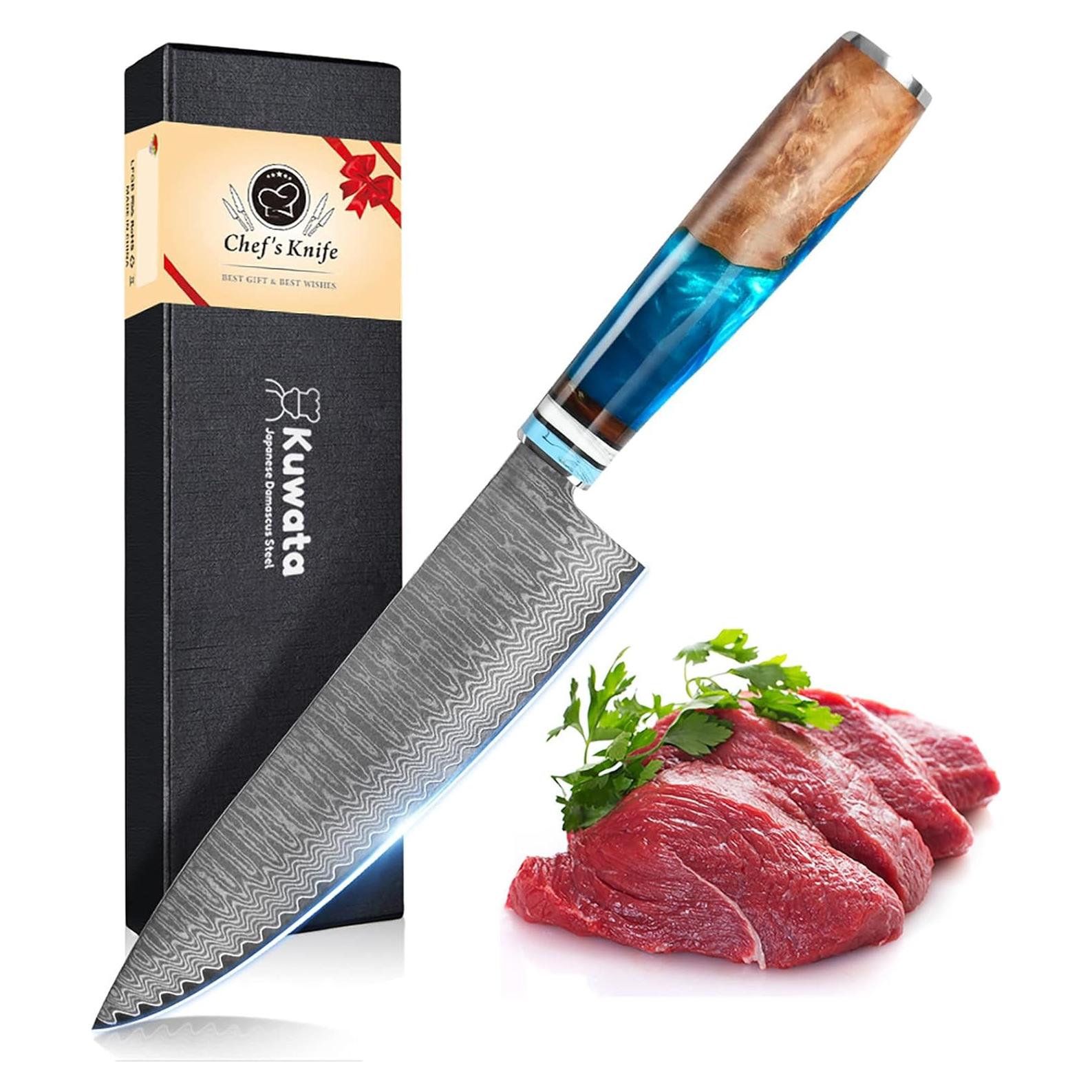 Cuchillo de Chef Kuwata 20 cm Damasco VG10 Acero Inoxidable