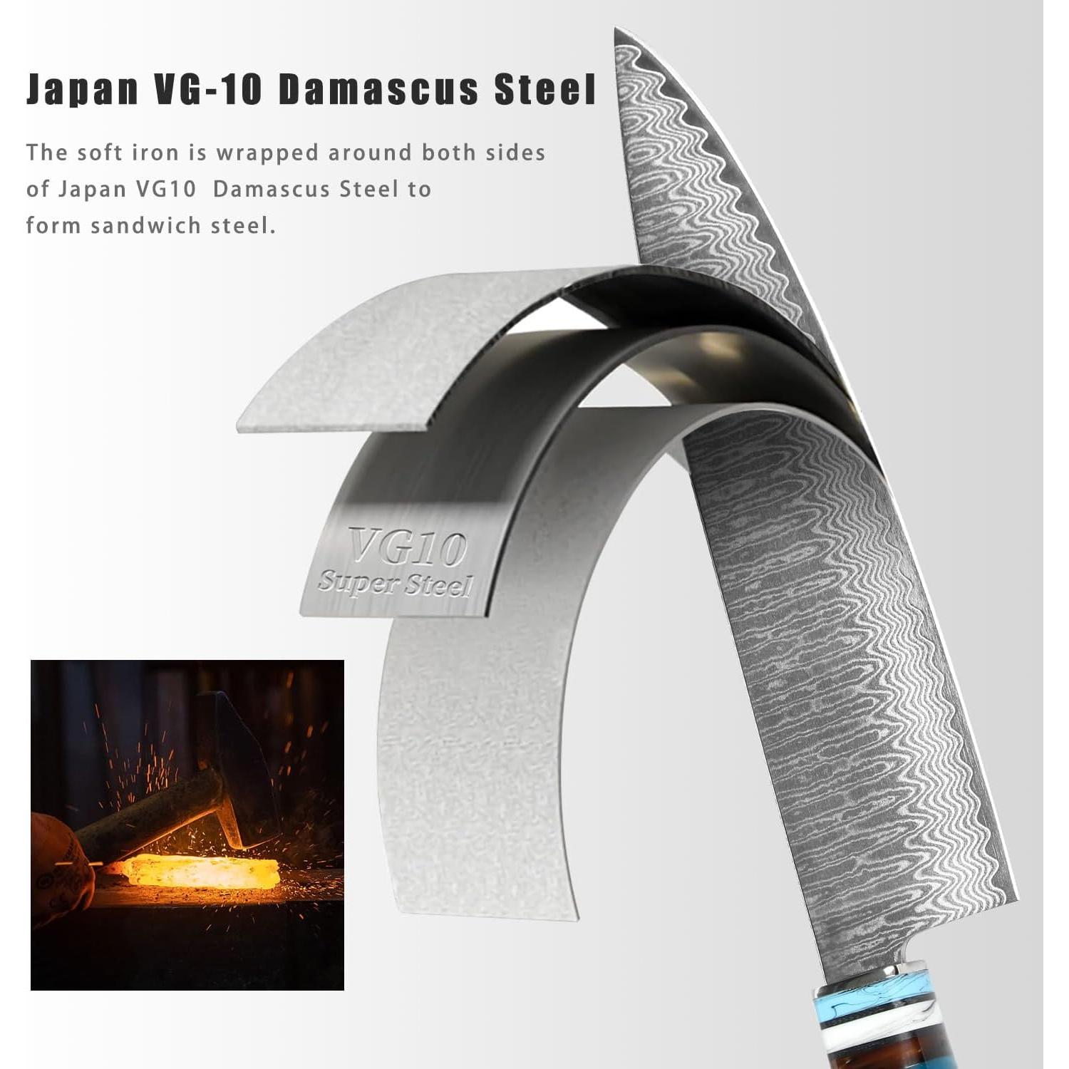 Cuchillo de Chef Kuwata 20 cm Damasco VG10 Acero Inoxidable