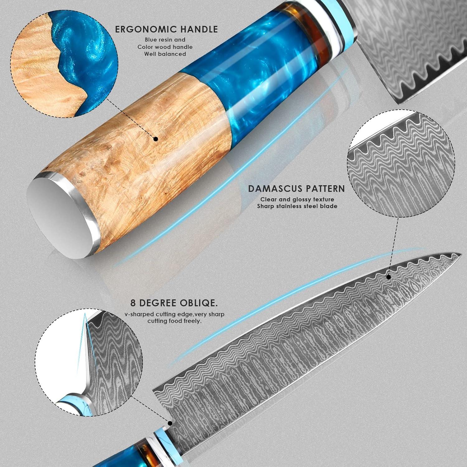 Cuchillo de Chef Kuwata 20 cm Damasco VG10 Acero Inoxidable