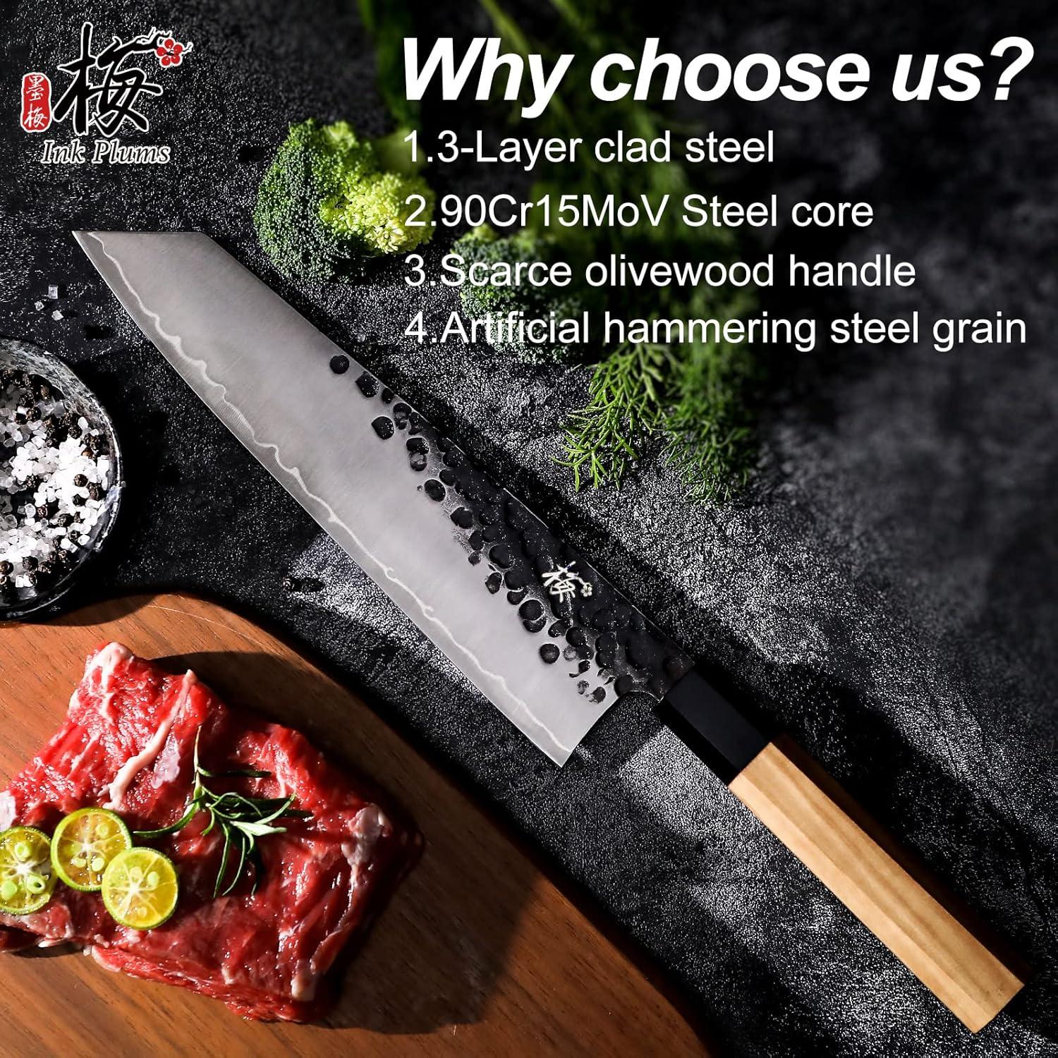 Cuchillo de Chef Kiritsuke 23 cm Tinta de Ciruelas Acero Inoxidable