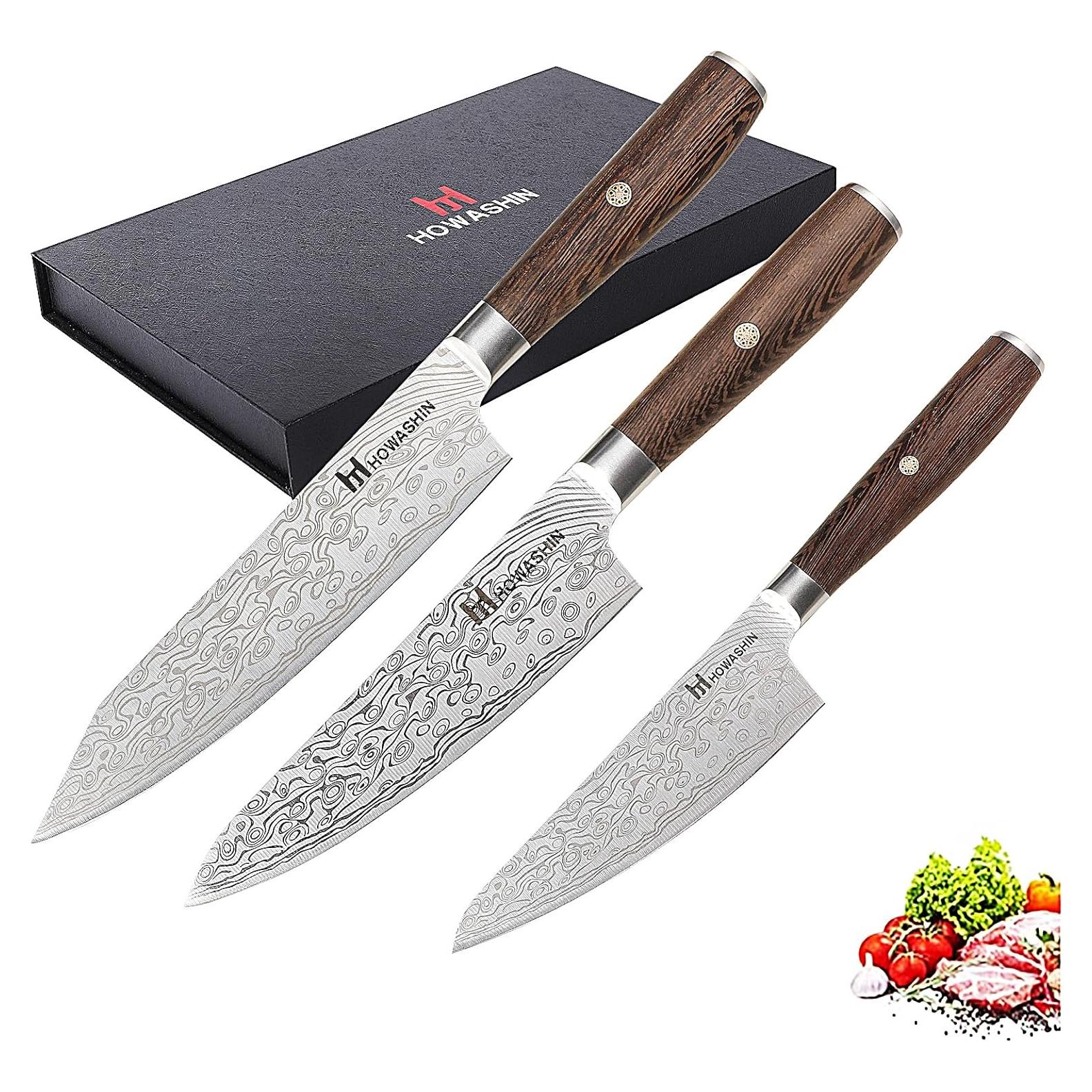 Juego de cuchillos de cocina Howashin 3 piezas acero inoxidable